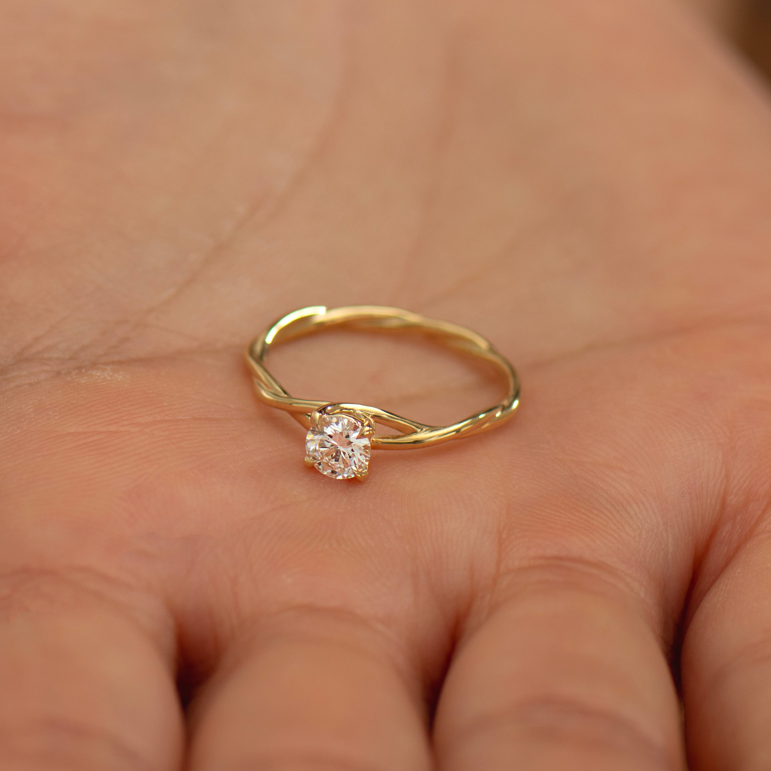 Twisted Rope Engagement Ring