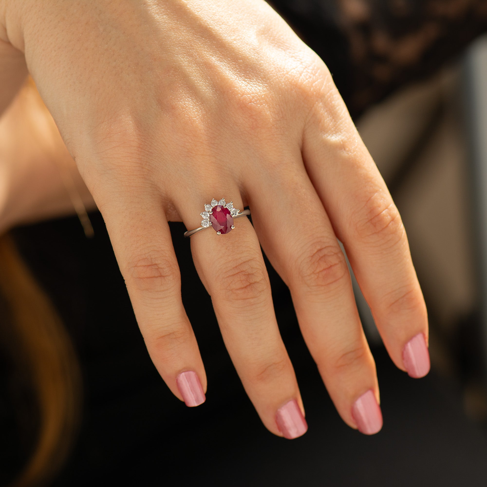 Red Sunset Ruby Ring