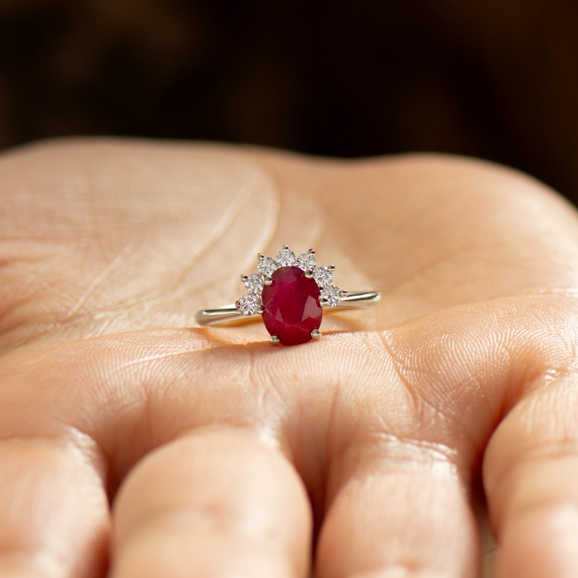 Red Sunset Ruby Ring