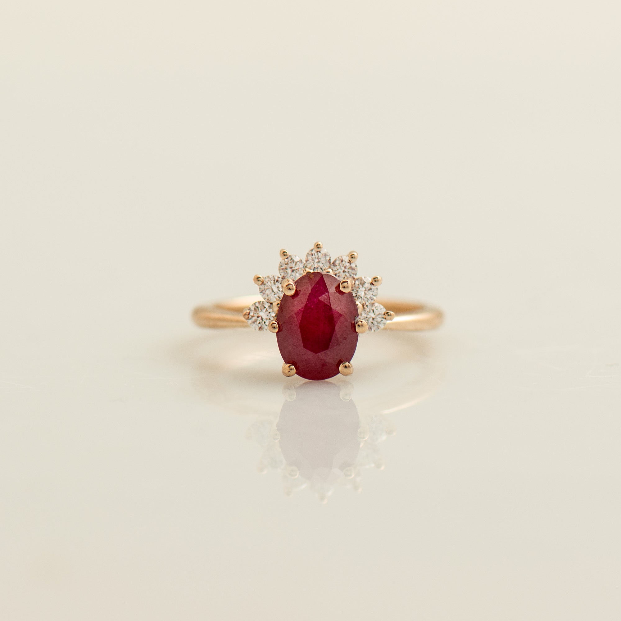 Red Sunset Ruby Ring