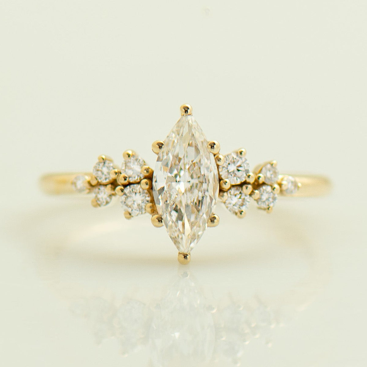 Bloom Cluster Marquise Engagement Ring