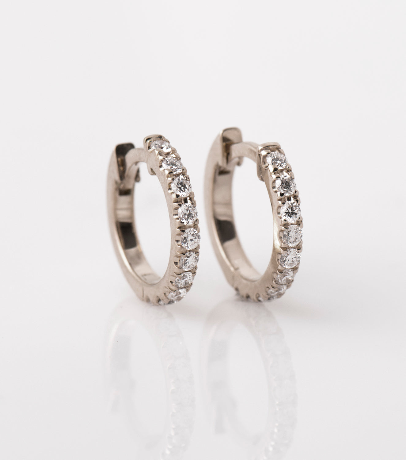 13MM Huggie Diamond Earrings