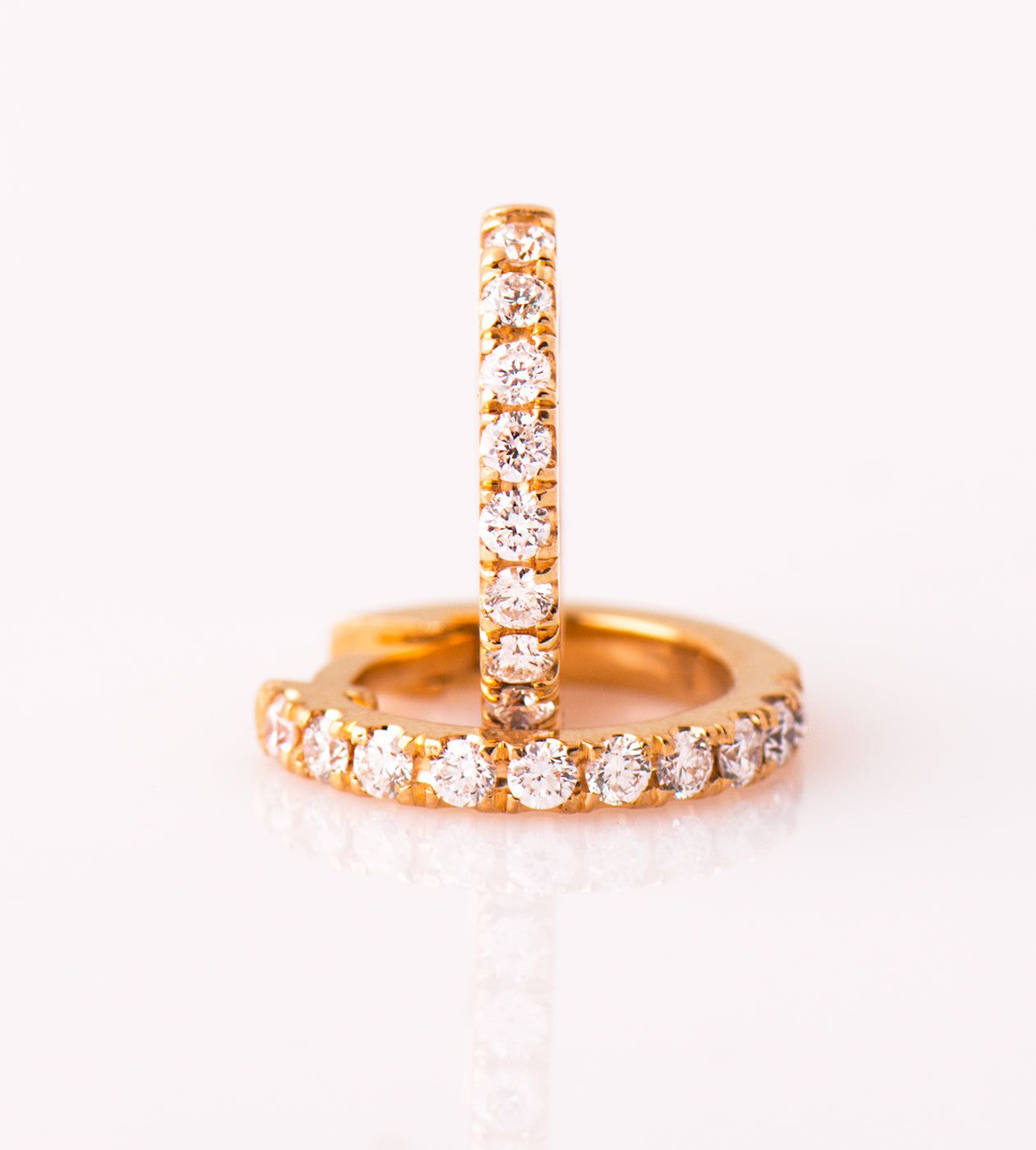 13MM Huggie Diamond Earrings