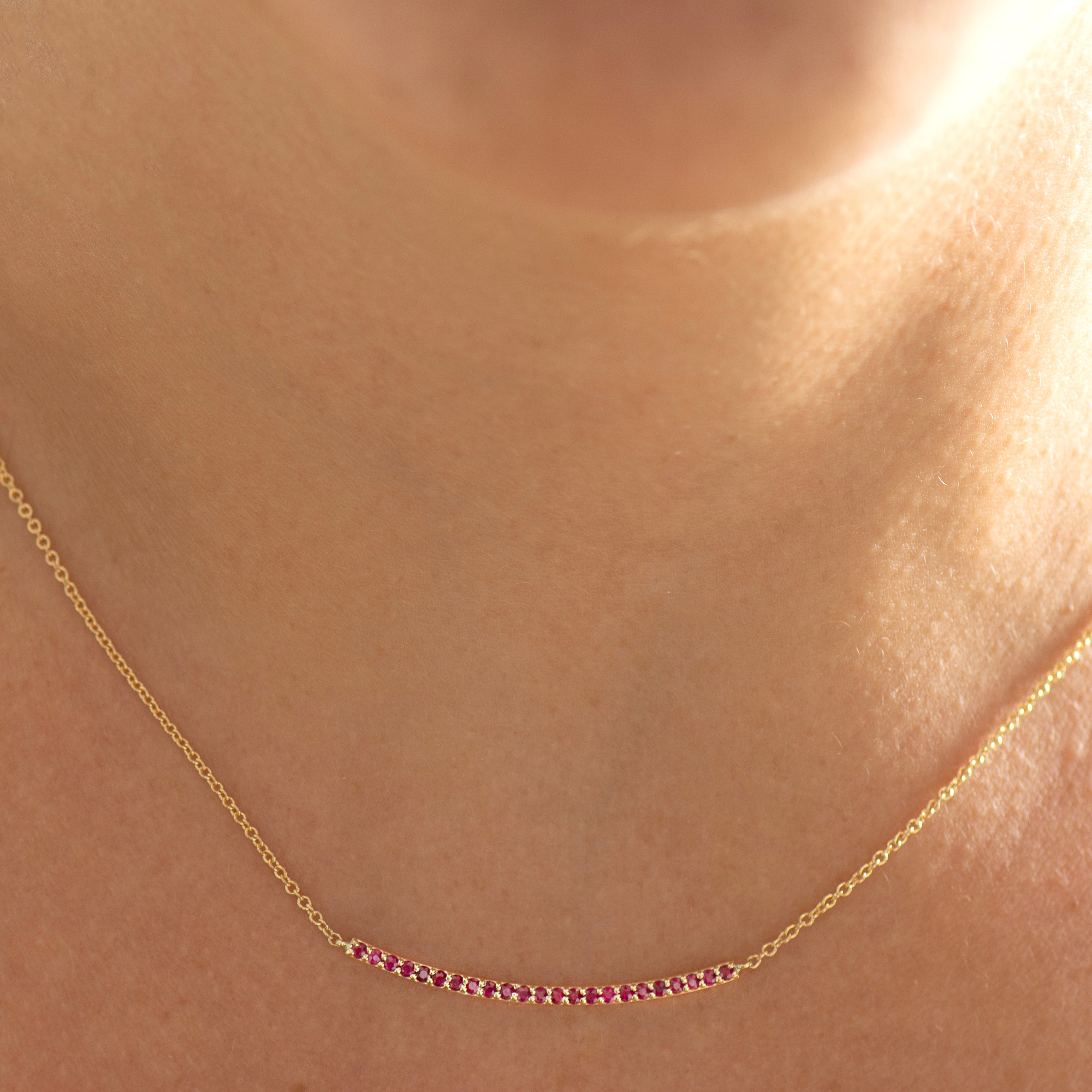 Rubies Bar Necklace