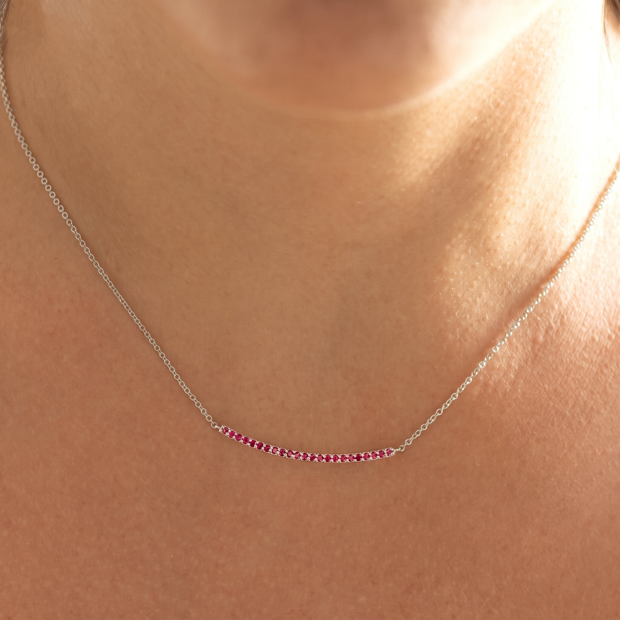 Rubies Bar Necklace