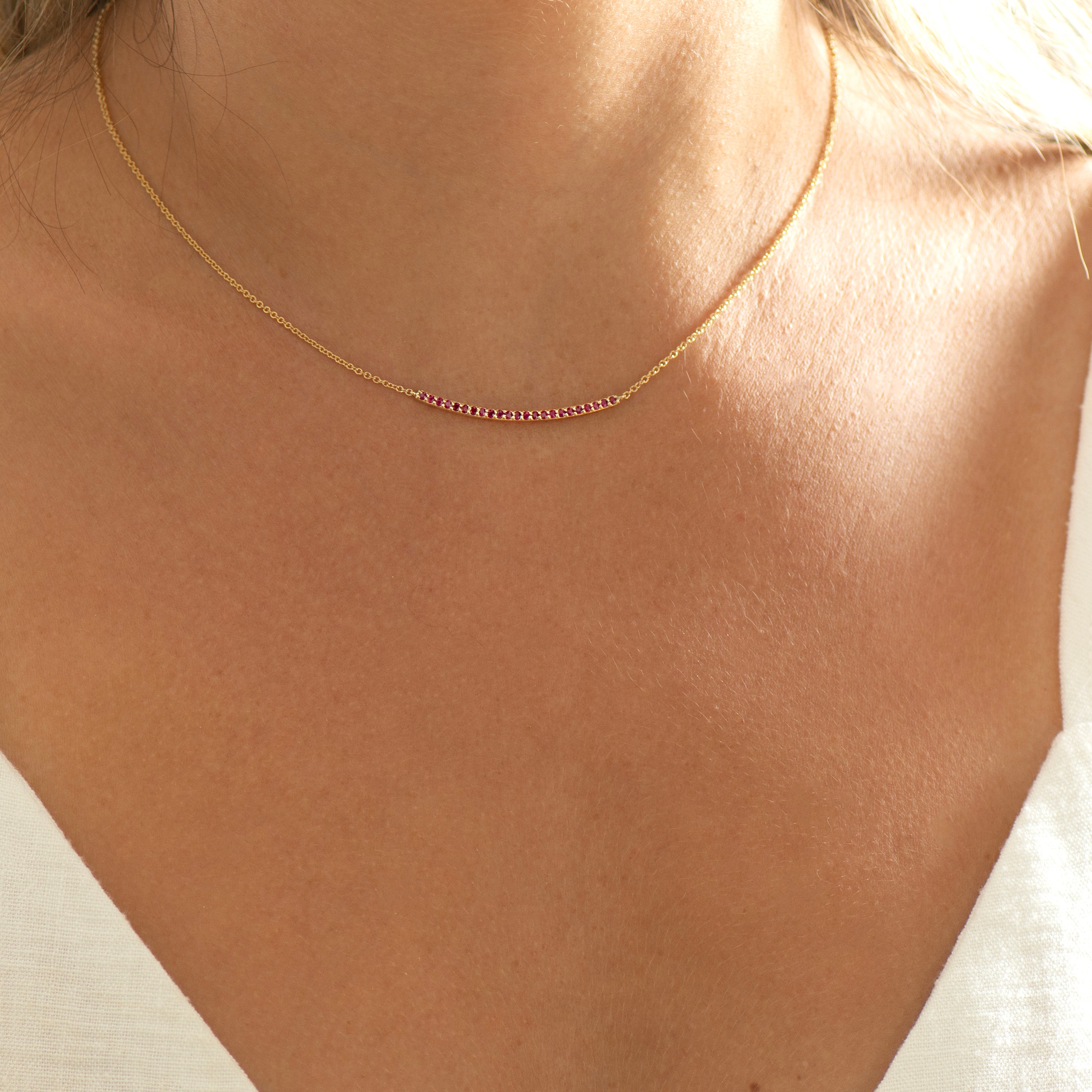 Rubies Bar Necklace