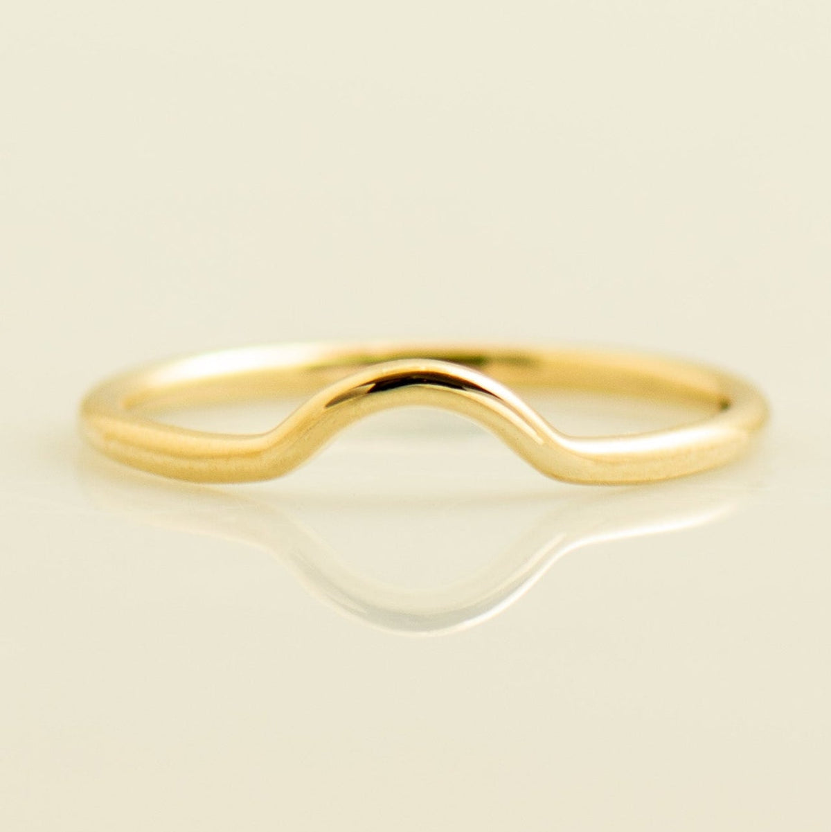 Curved Matching Plain Wedding Ring