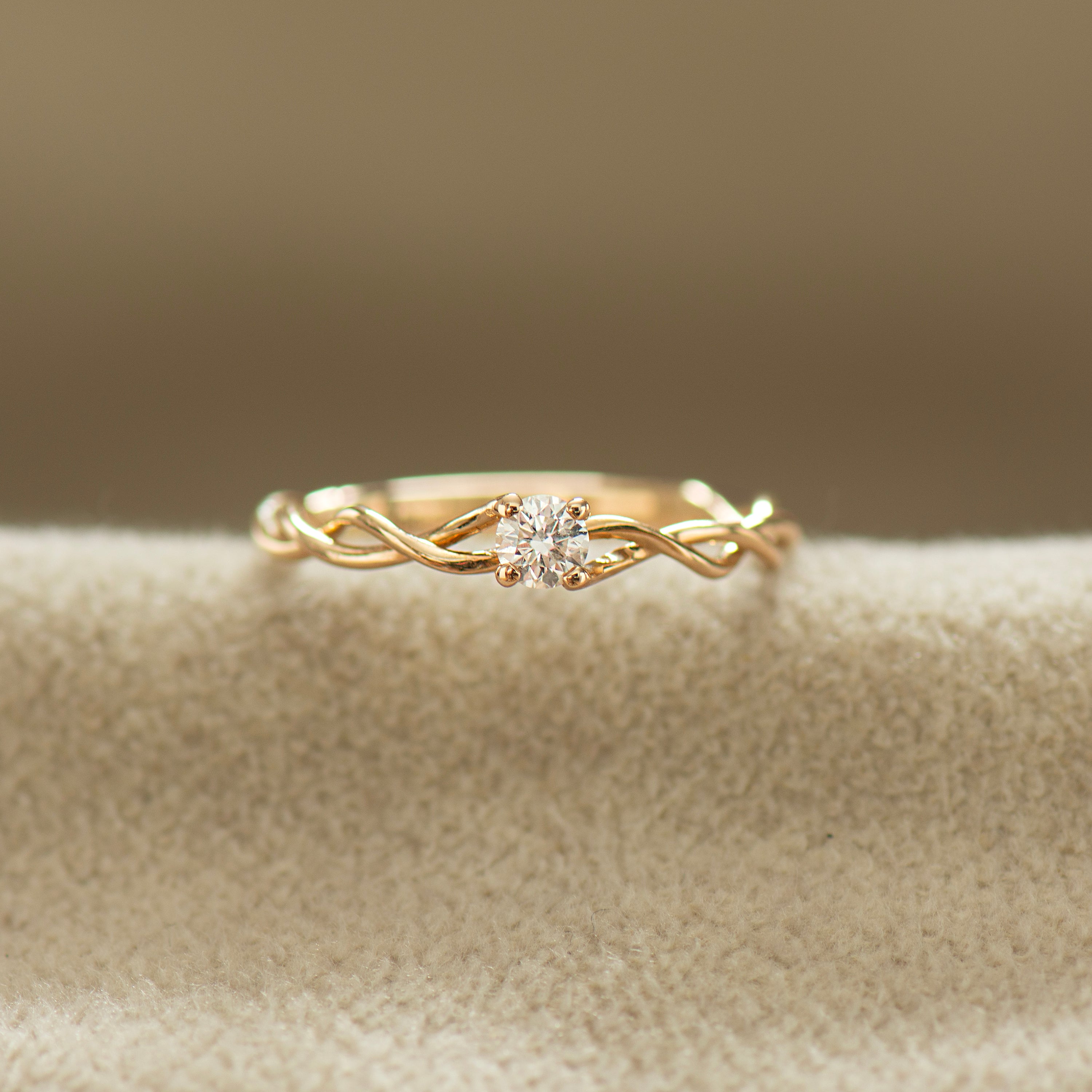 Dainty Braided Engagement Ring