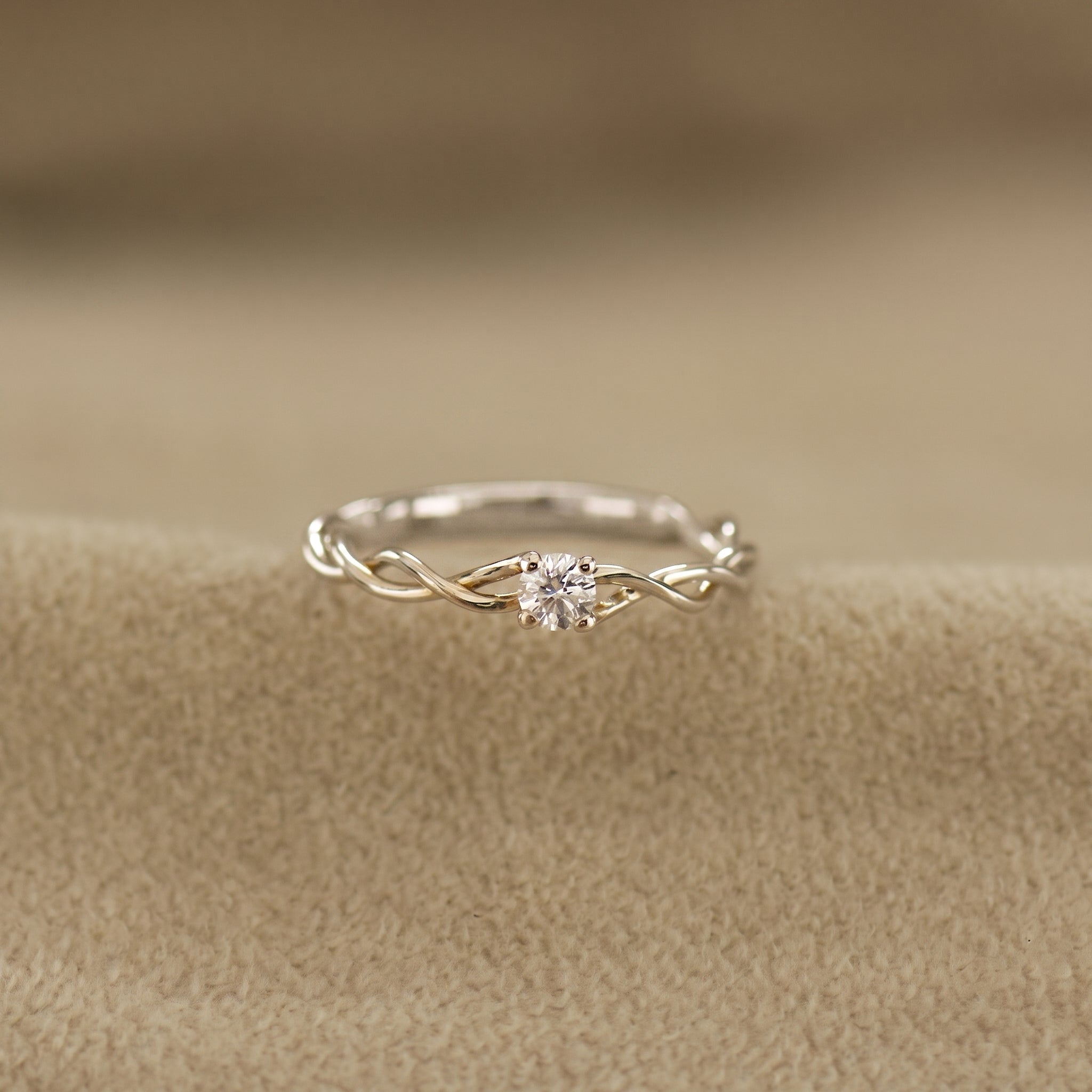Dainty Braided Engagement Ring