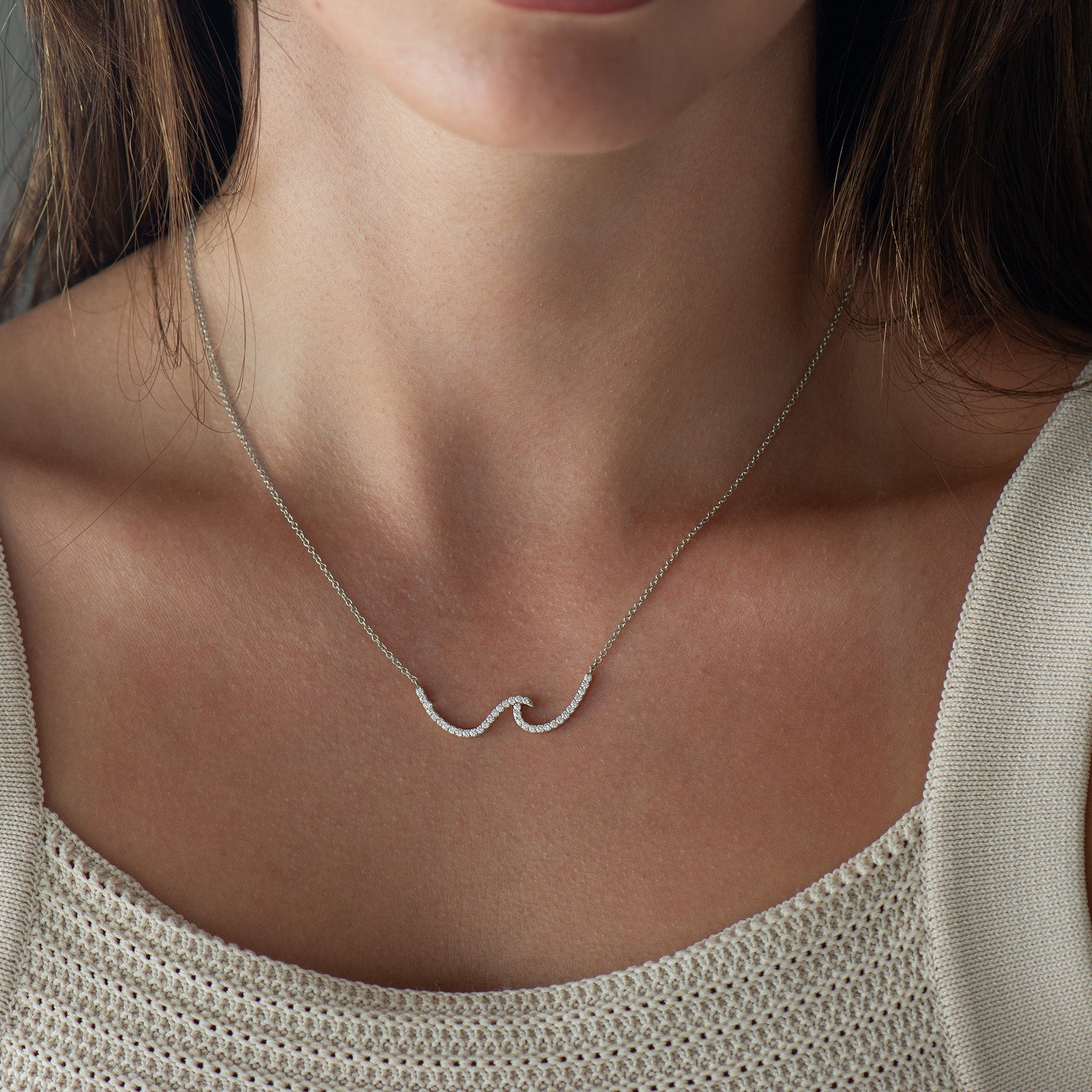 Wave Diamond Necklace