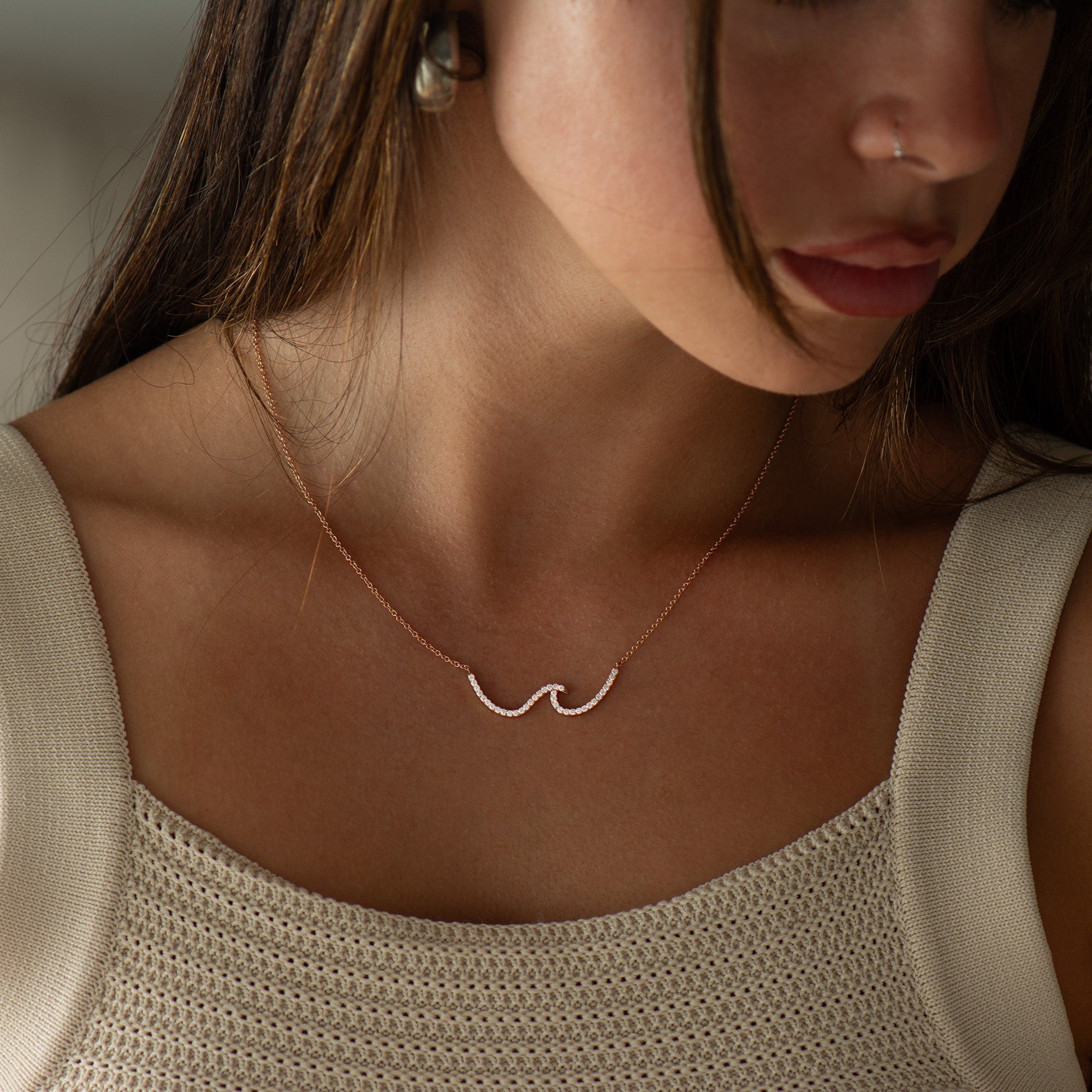 Wave Diamond Necklace