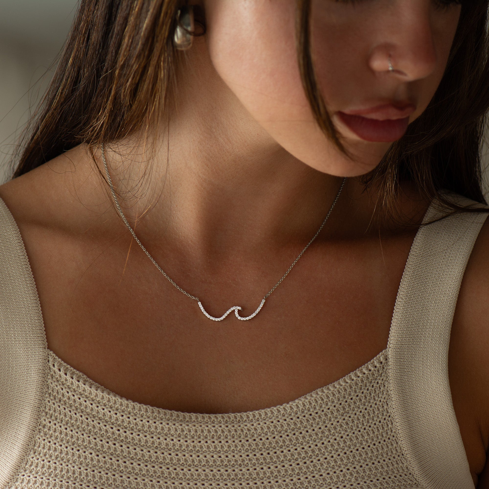 Wave Diamond Necklace