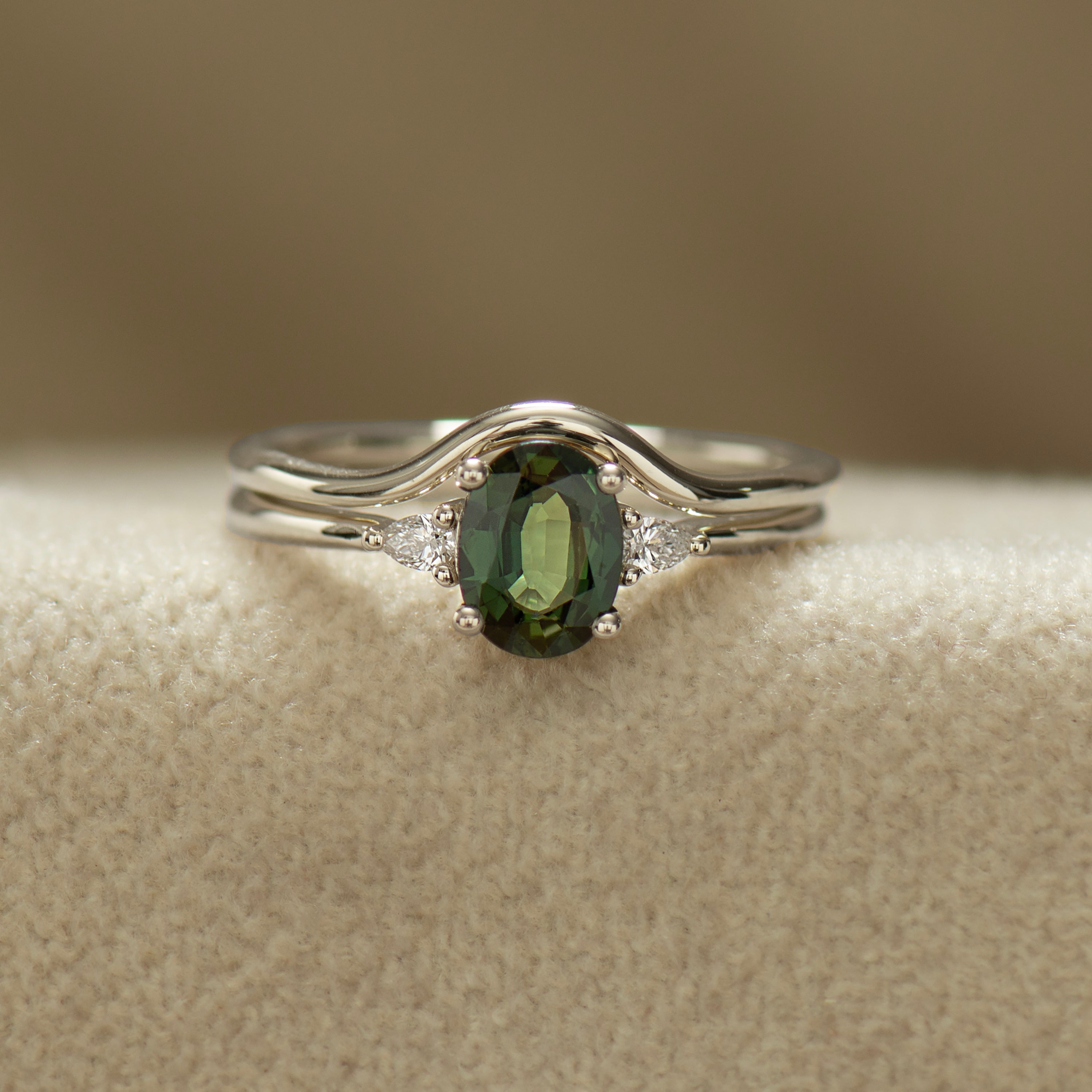Forest Green Sapphire Set - Plain
