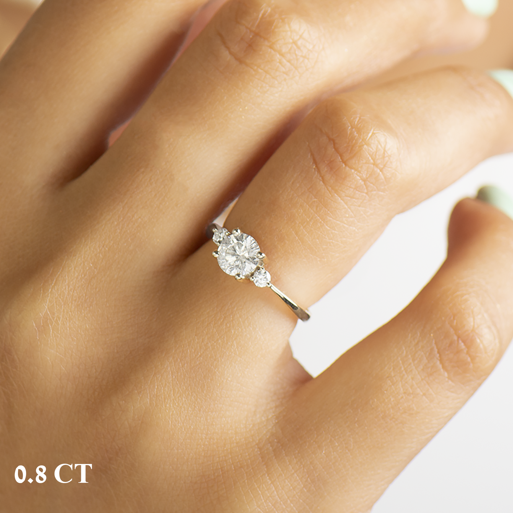 Three Stones Engagement Ring