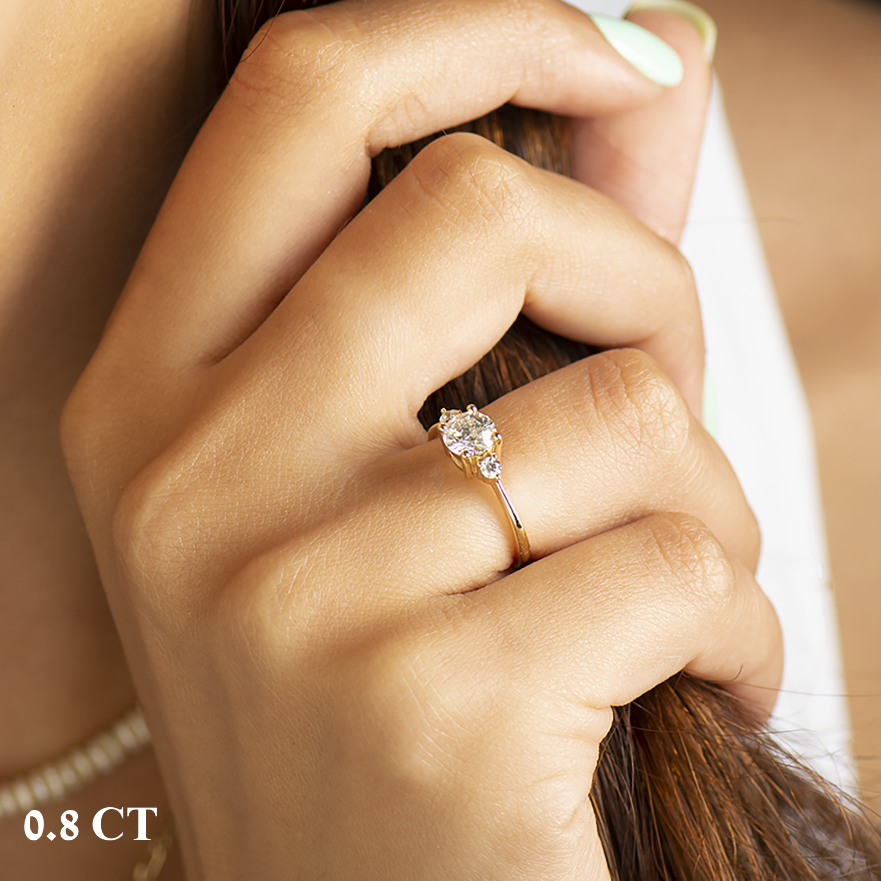 Three Stones Engagement Ring