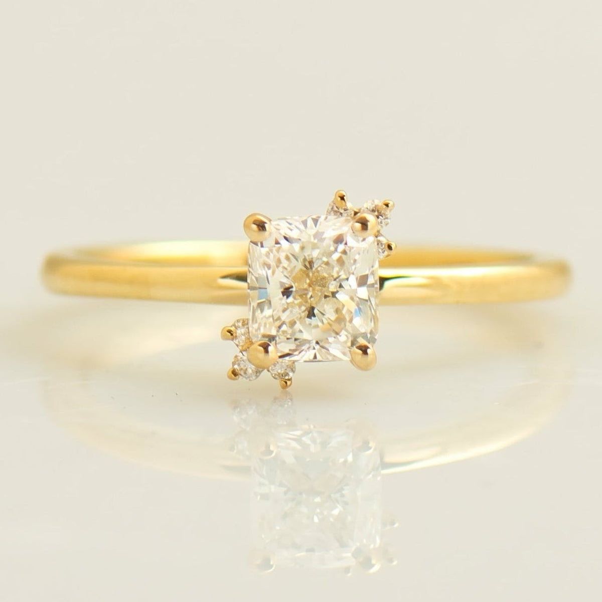 The Floral Cushion Ring