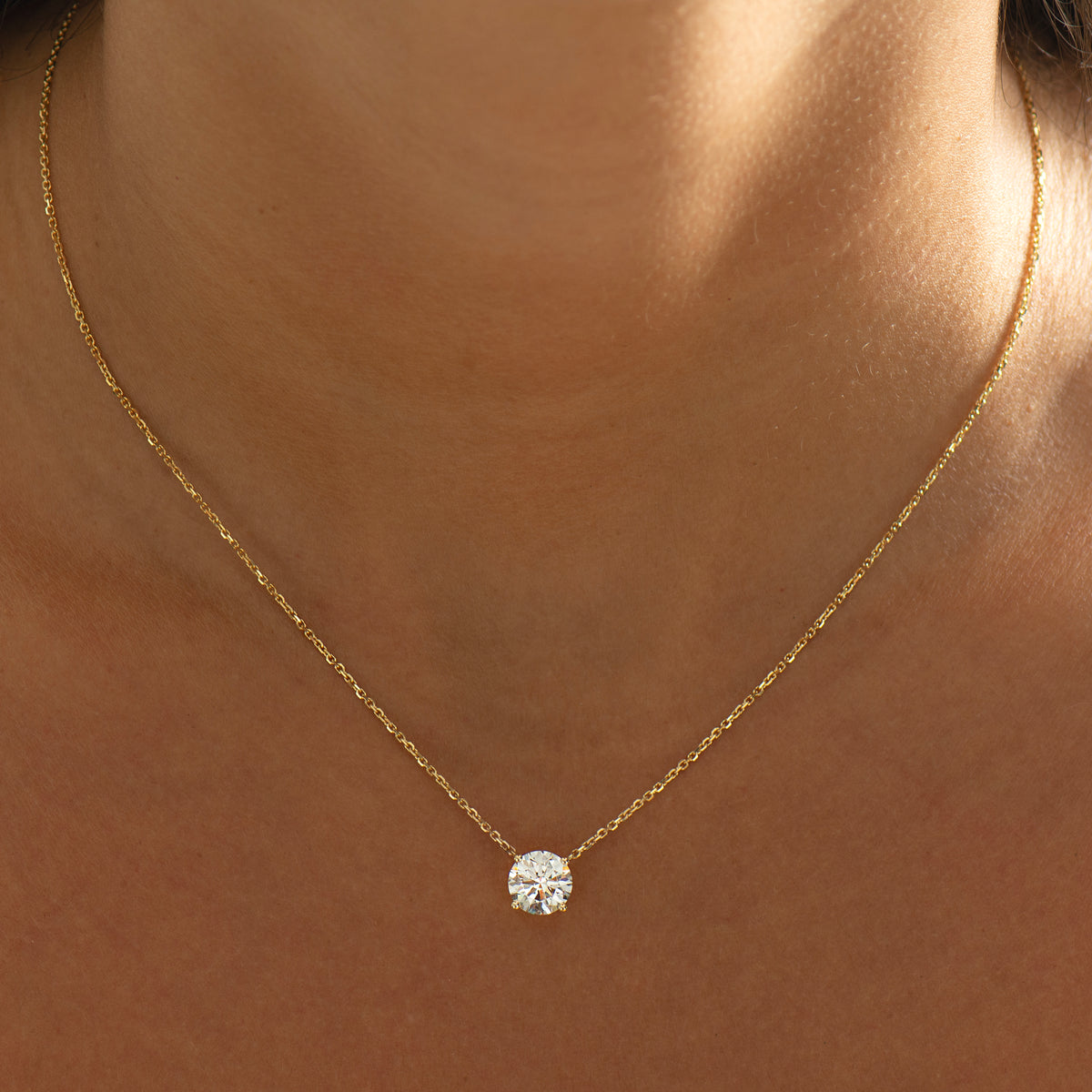 Floating Lab Diamond Necklace