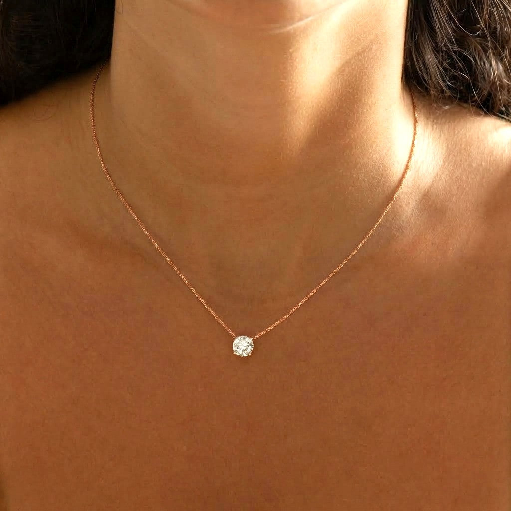 Floating Lab Diamond Necklace