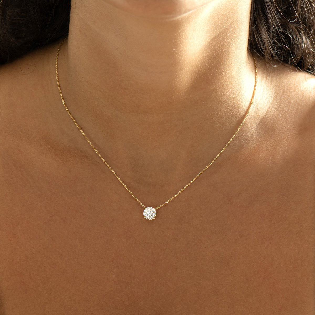Floating Lab Diamond Necklace