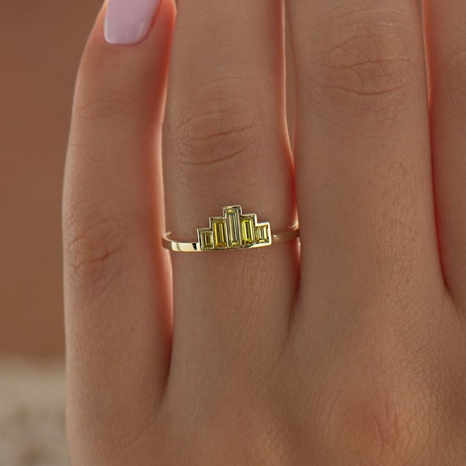 Art Deco Baguette Diamonds Ring