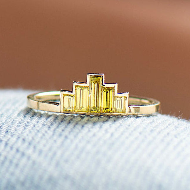 Art Deco Baguette Diamonds Ring