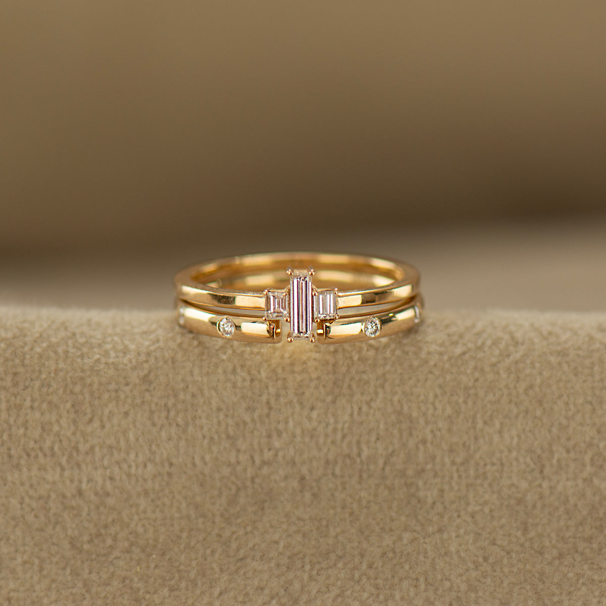 Open Gap Evenly Spaced Diamond Ring
