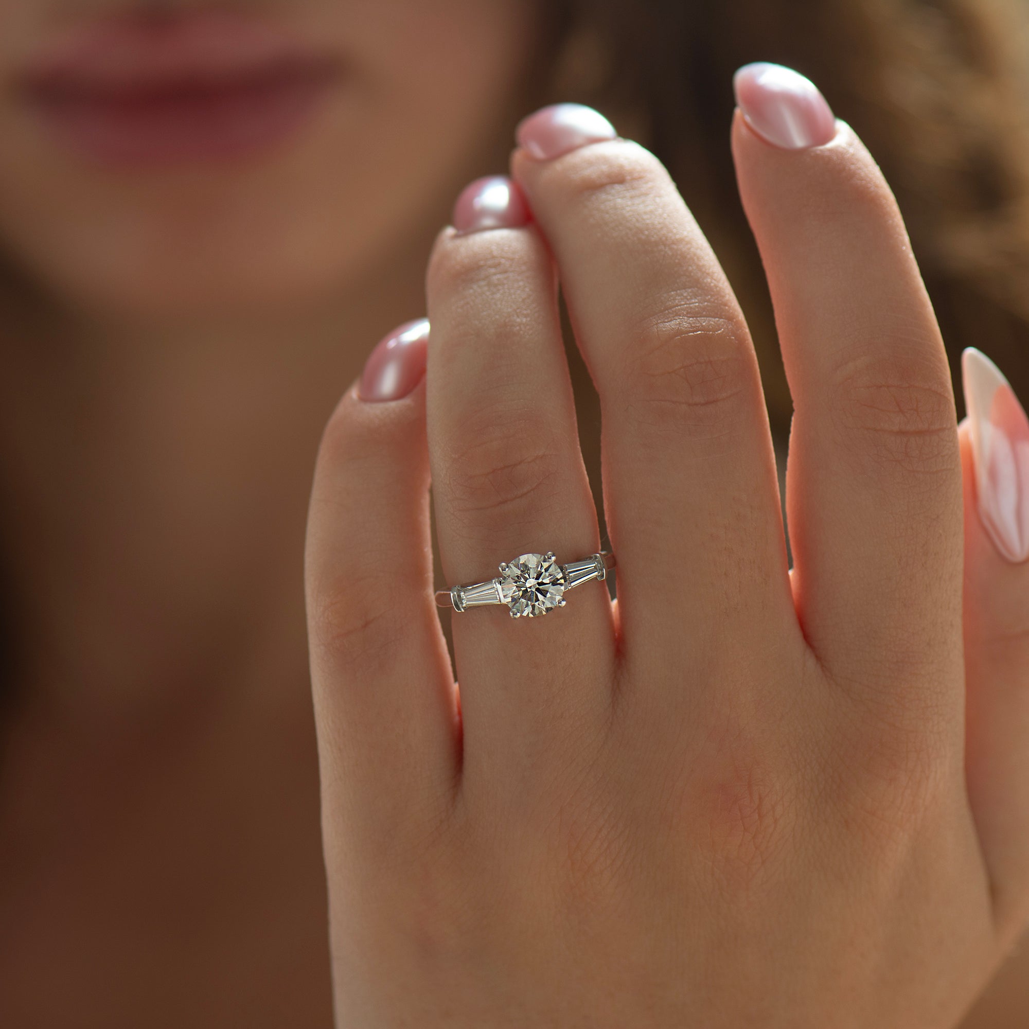 Three stone Lab Diamonds Ring