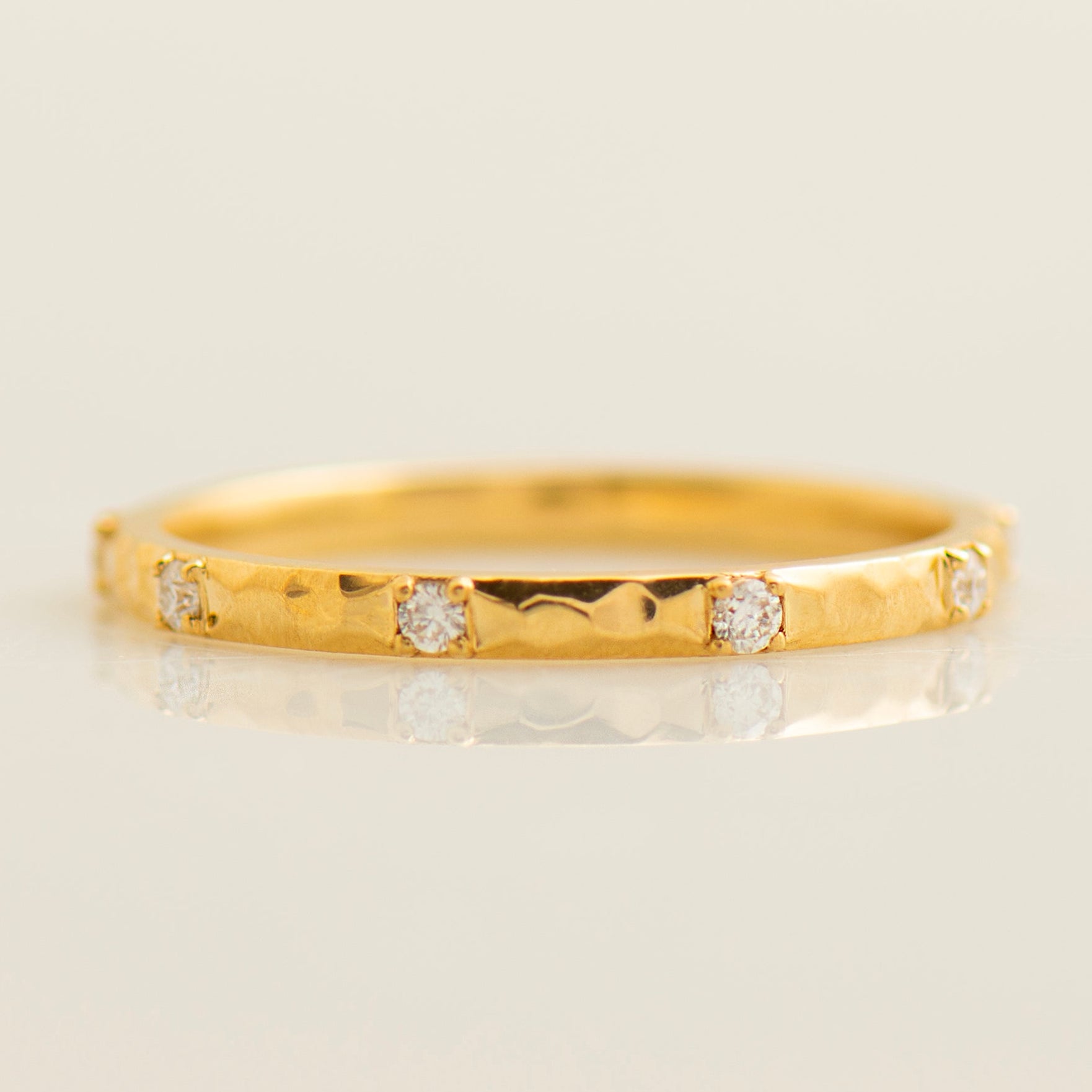 Eternity Hammered Textured Ring