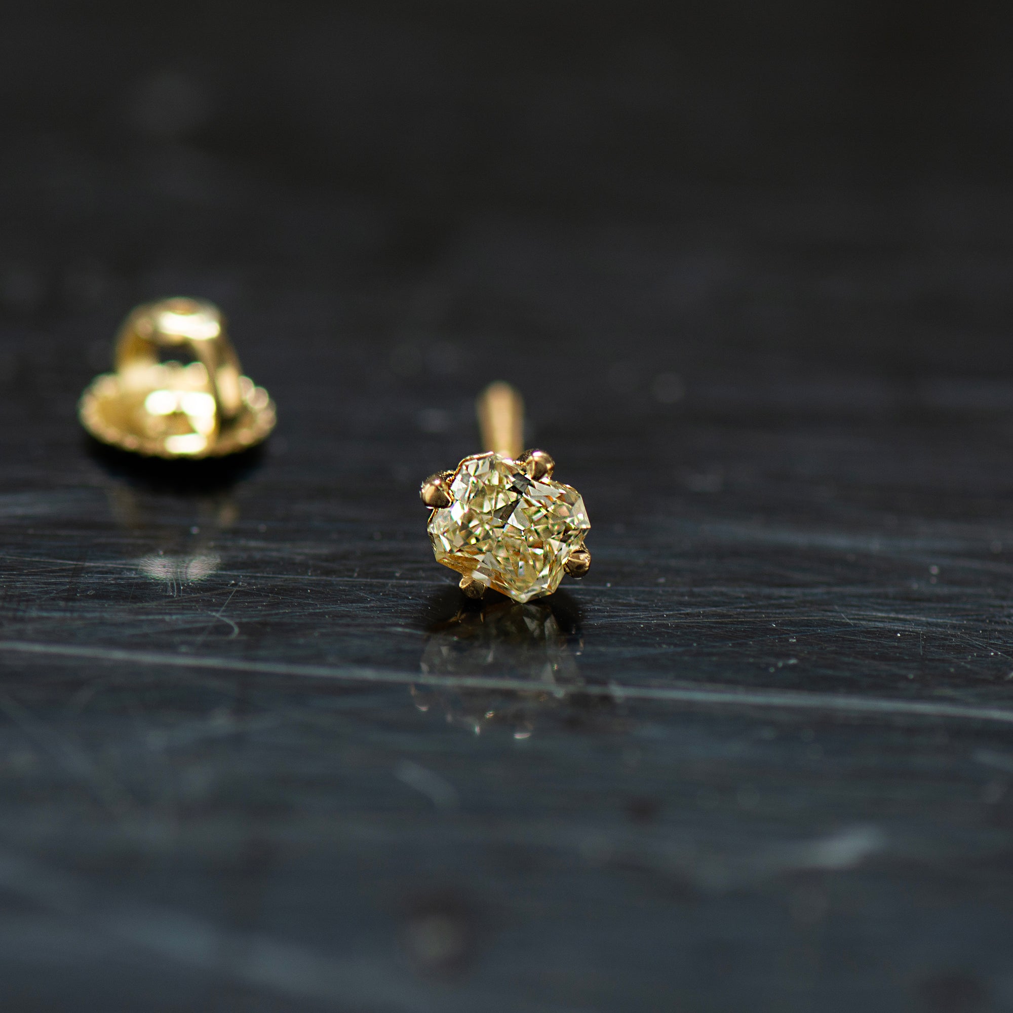 Radiant Yellow Diamond Earrings