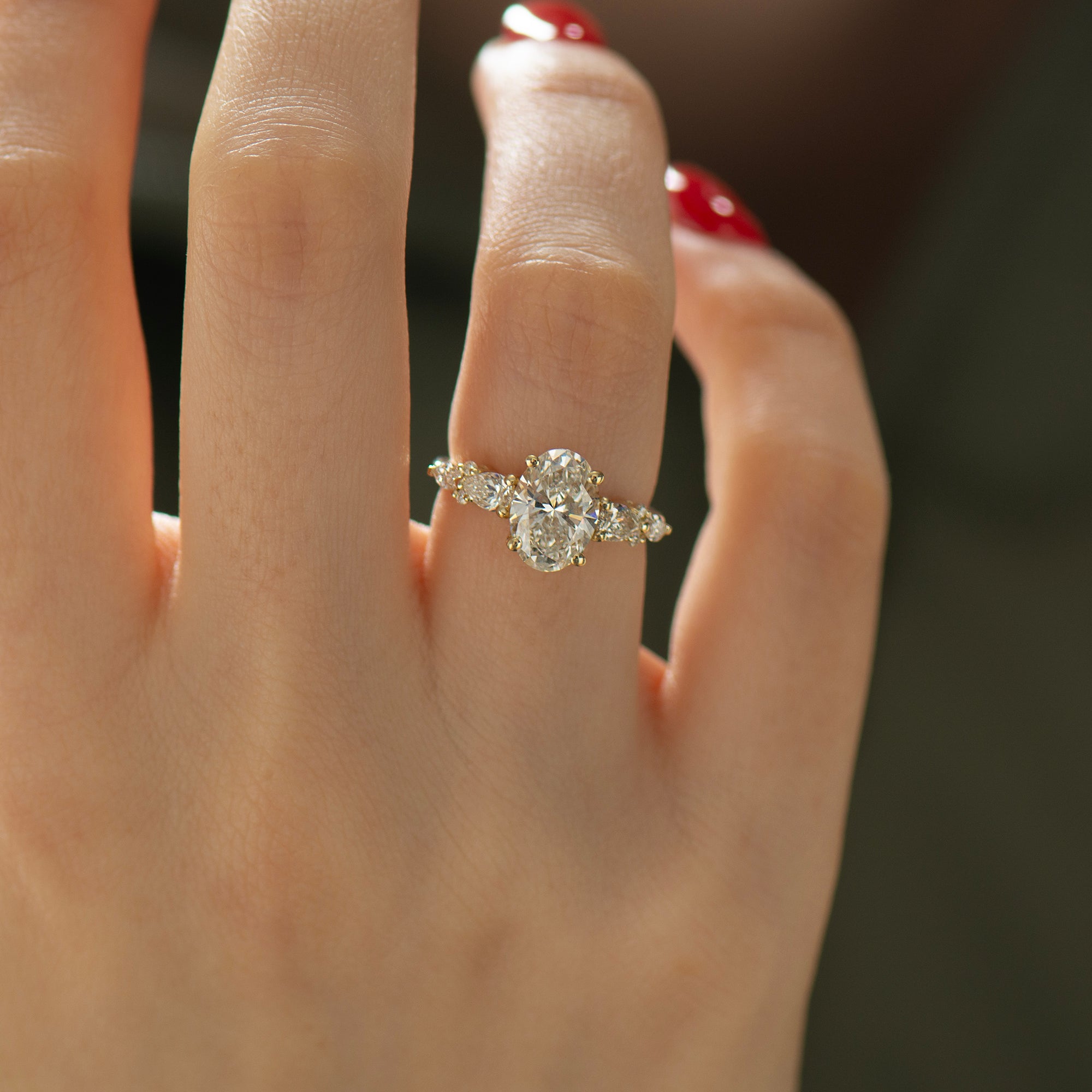 Oval Lab Diamond Engagement Ring