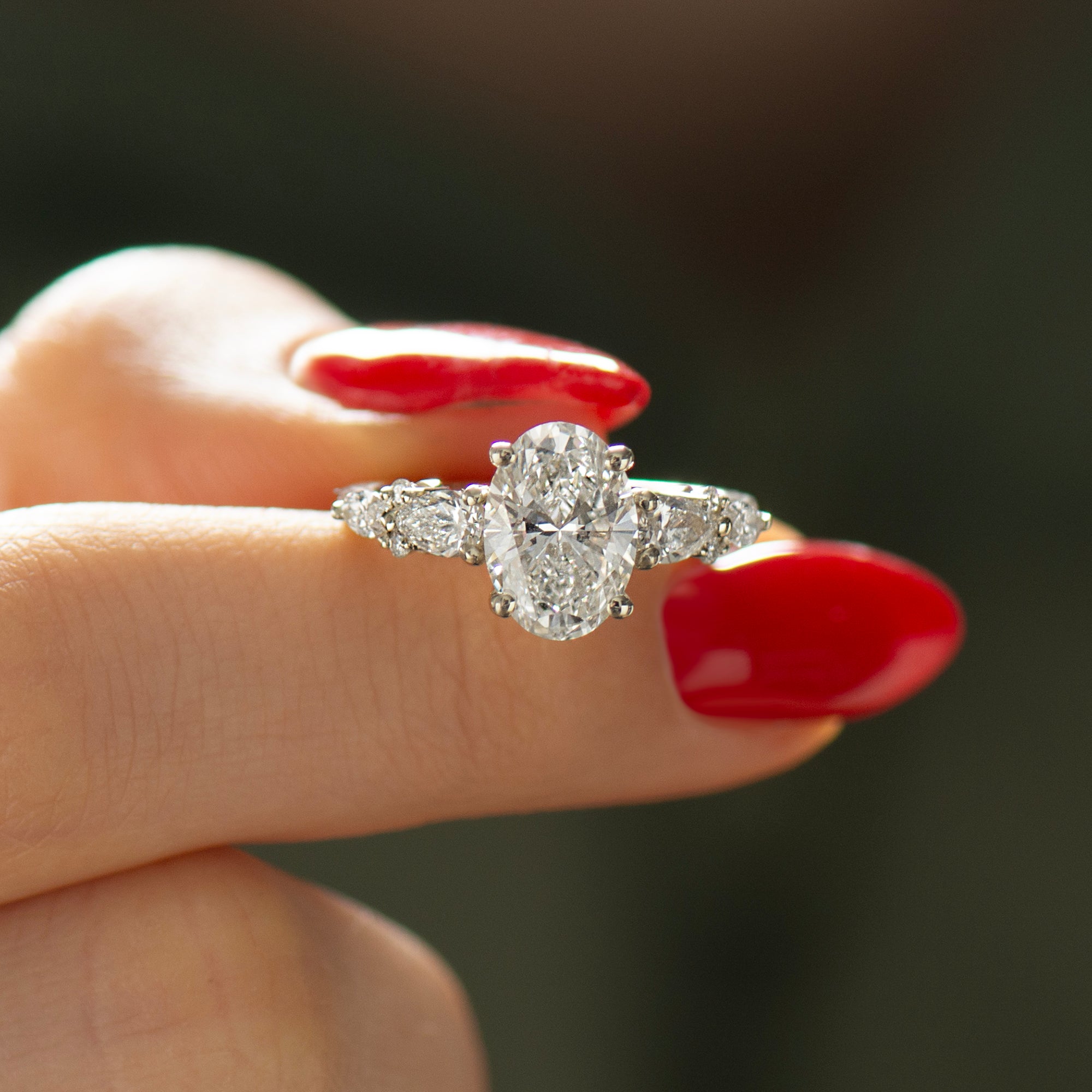 Oval Lab Diamond Engagement Ring
