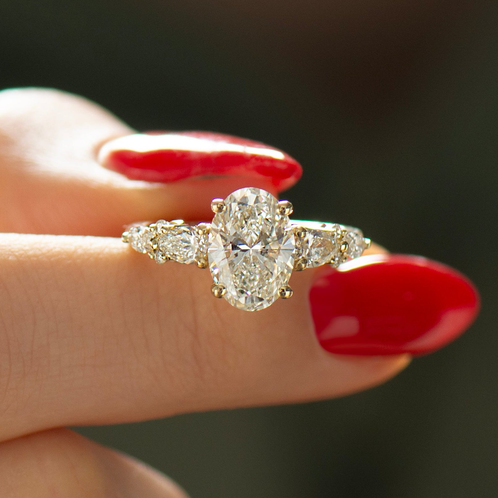 Oval Lab Diamond Engagement Ring