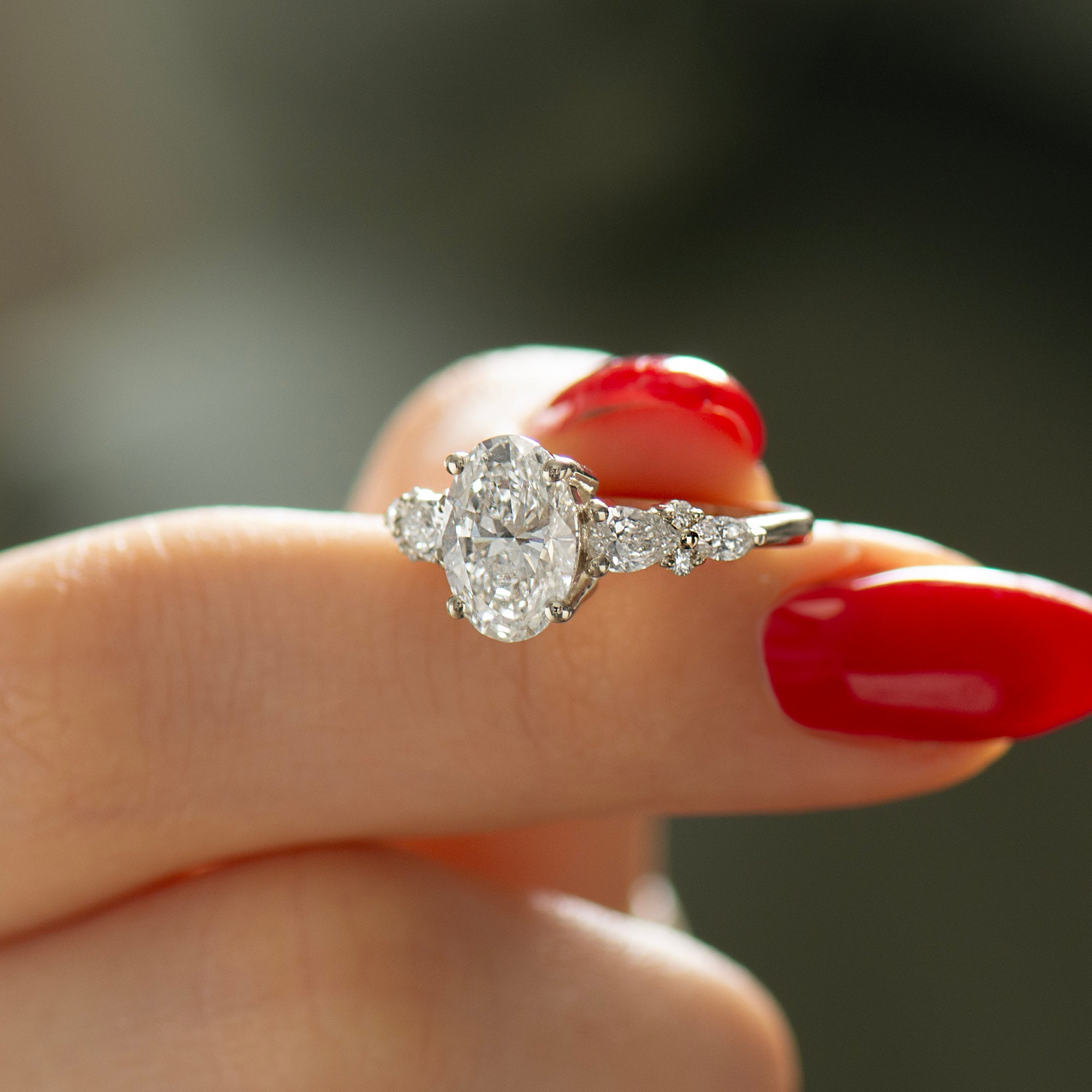 Oval Lab Diamond Engagement Ring