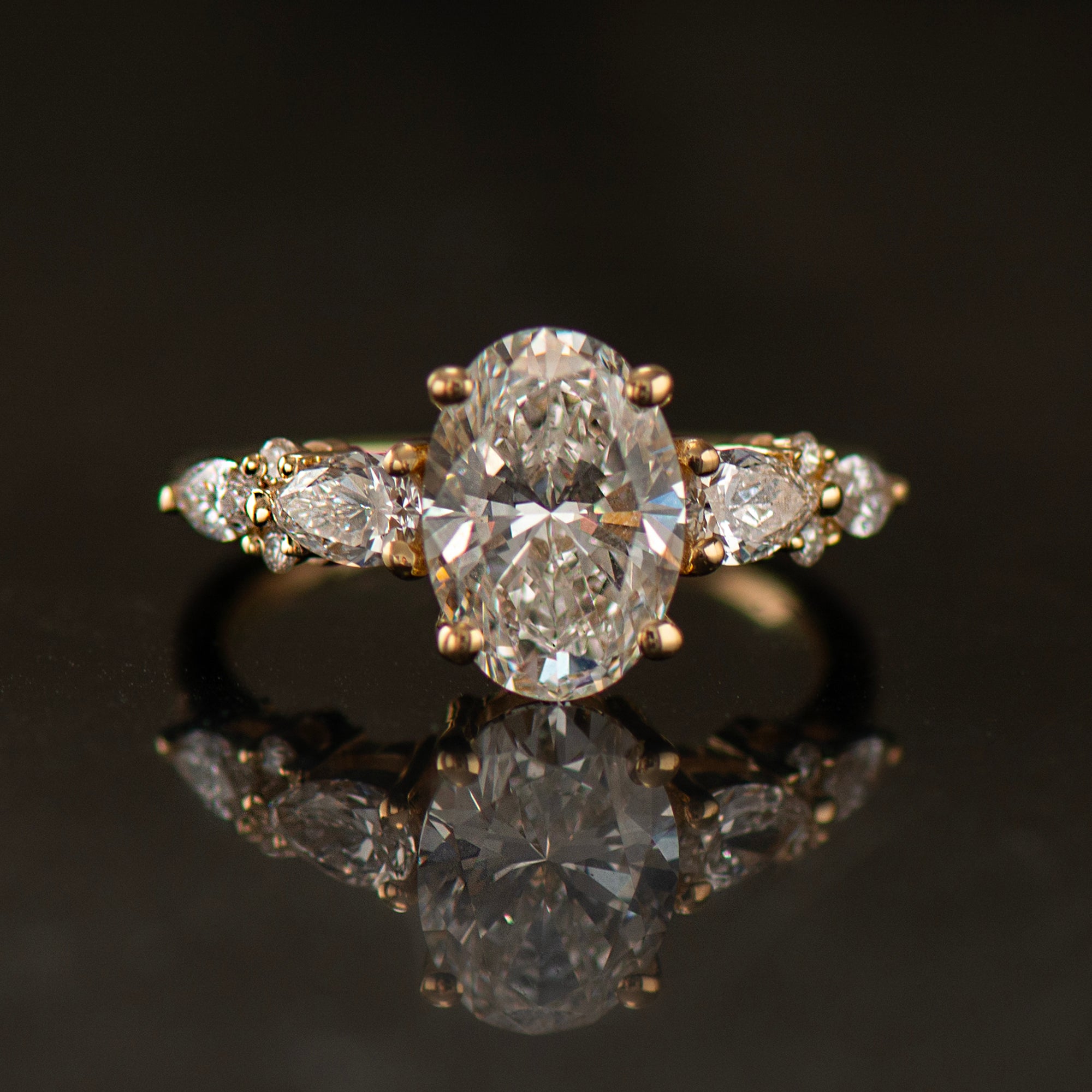 Oval Lab Diamond Engagement Ring