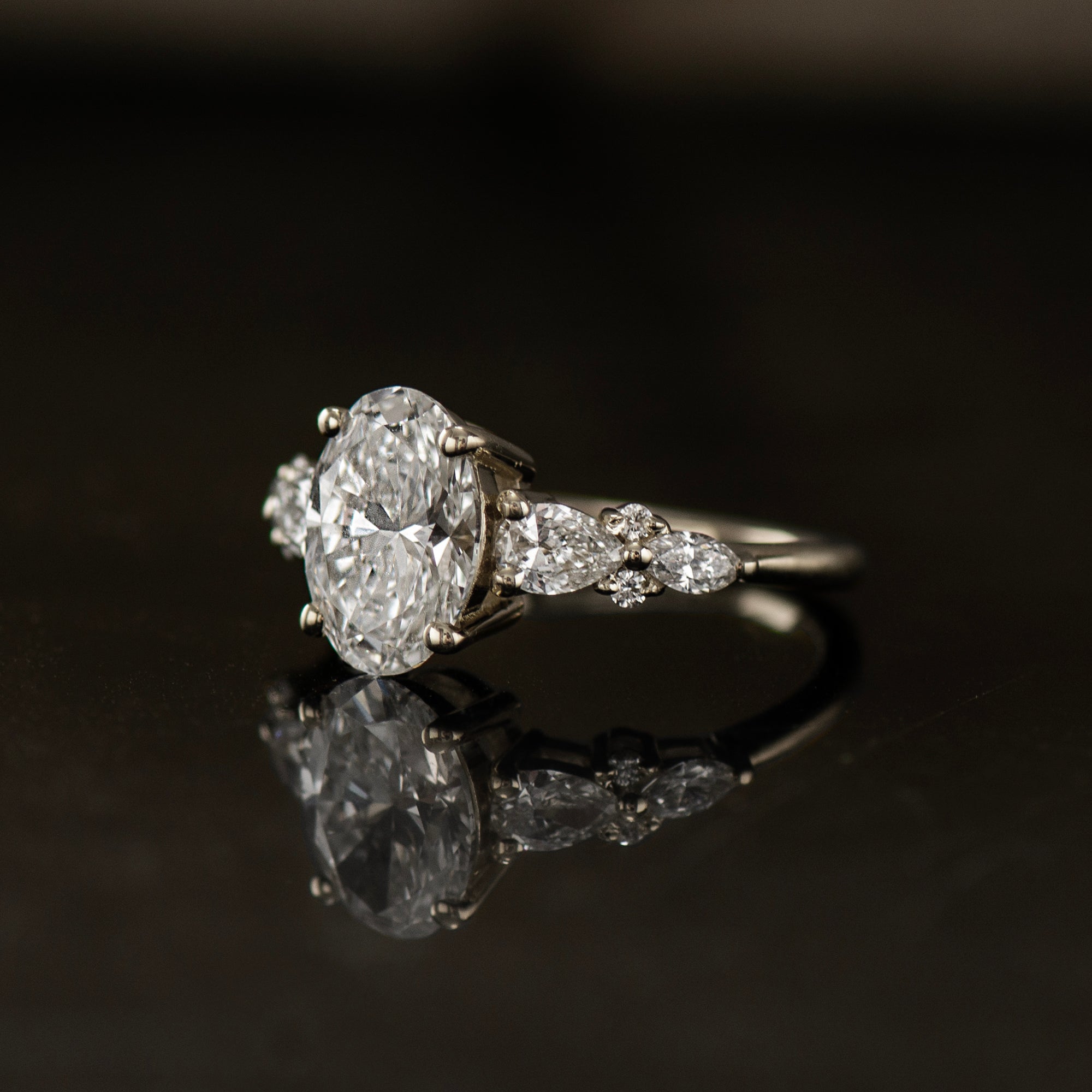 Oval Lab Diamond Engagement Ring