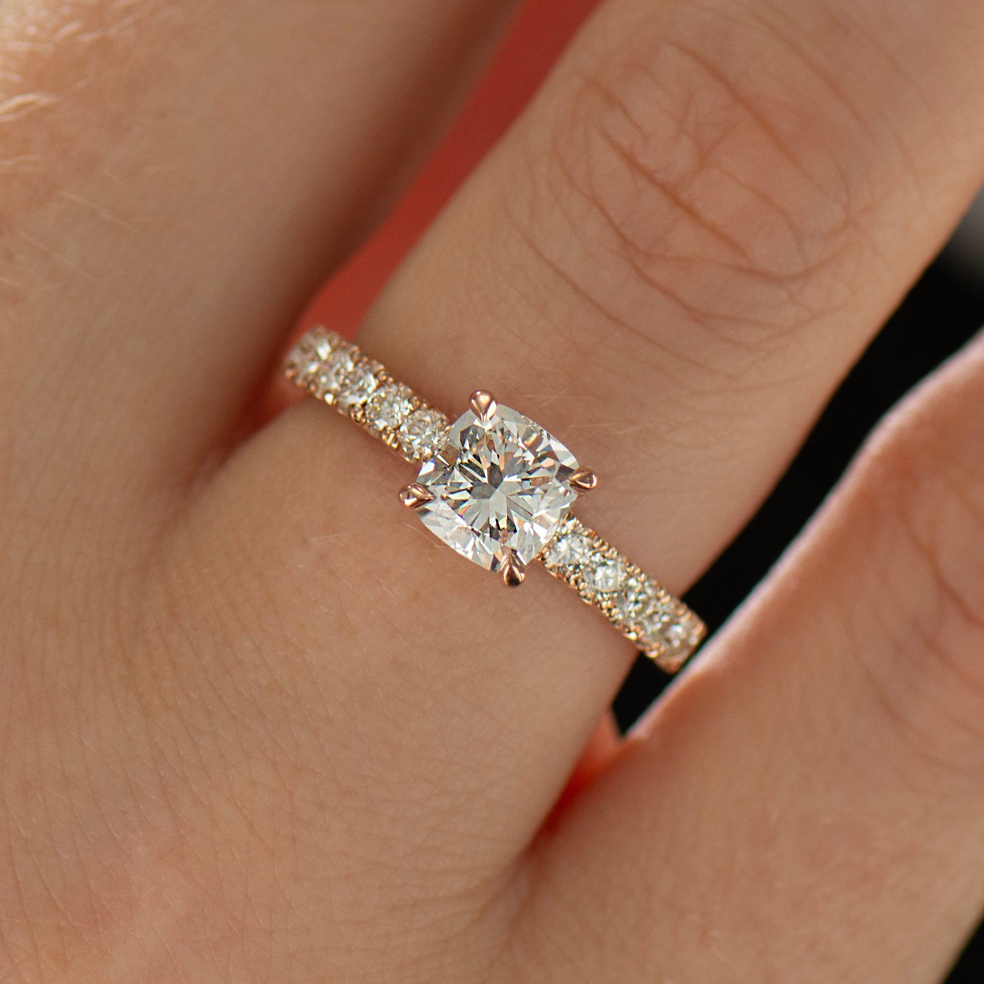 Squarish Cushion Engagement Ring