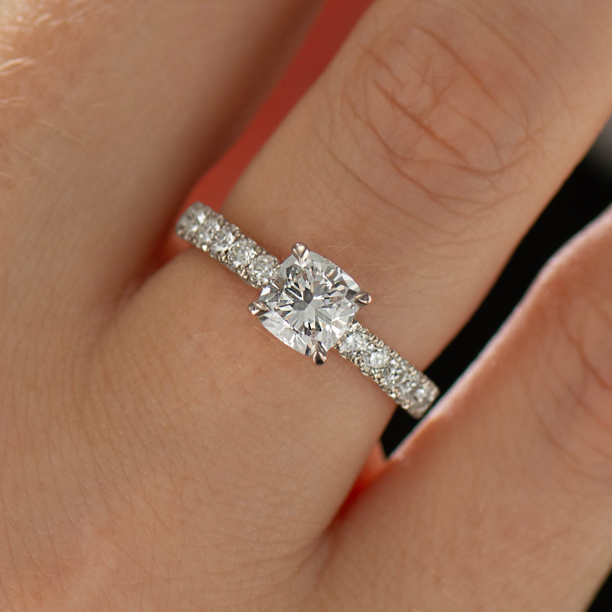 Squarish Cushion Engagement Ring