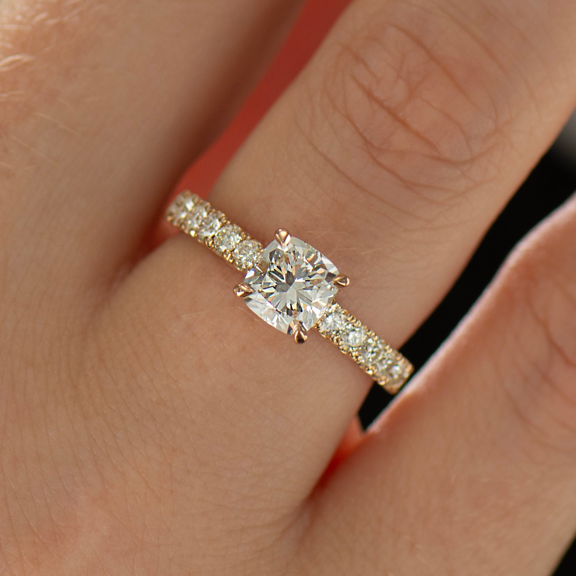 Squarish Cushion Engagement Ring