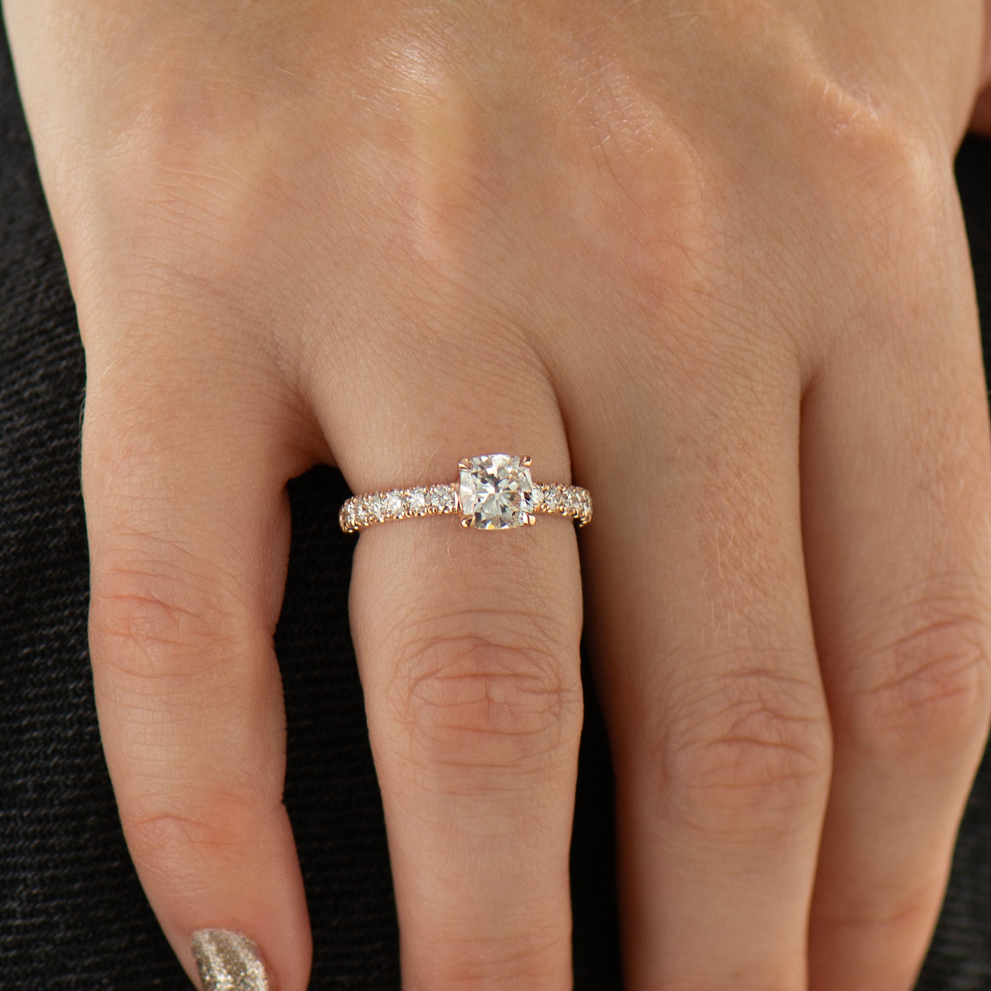 Squarish Cushion Engagement Ring