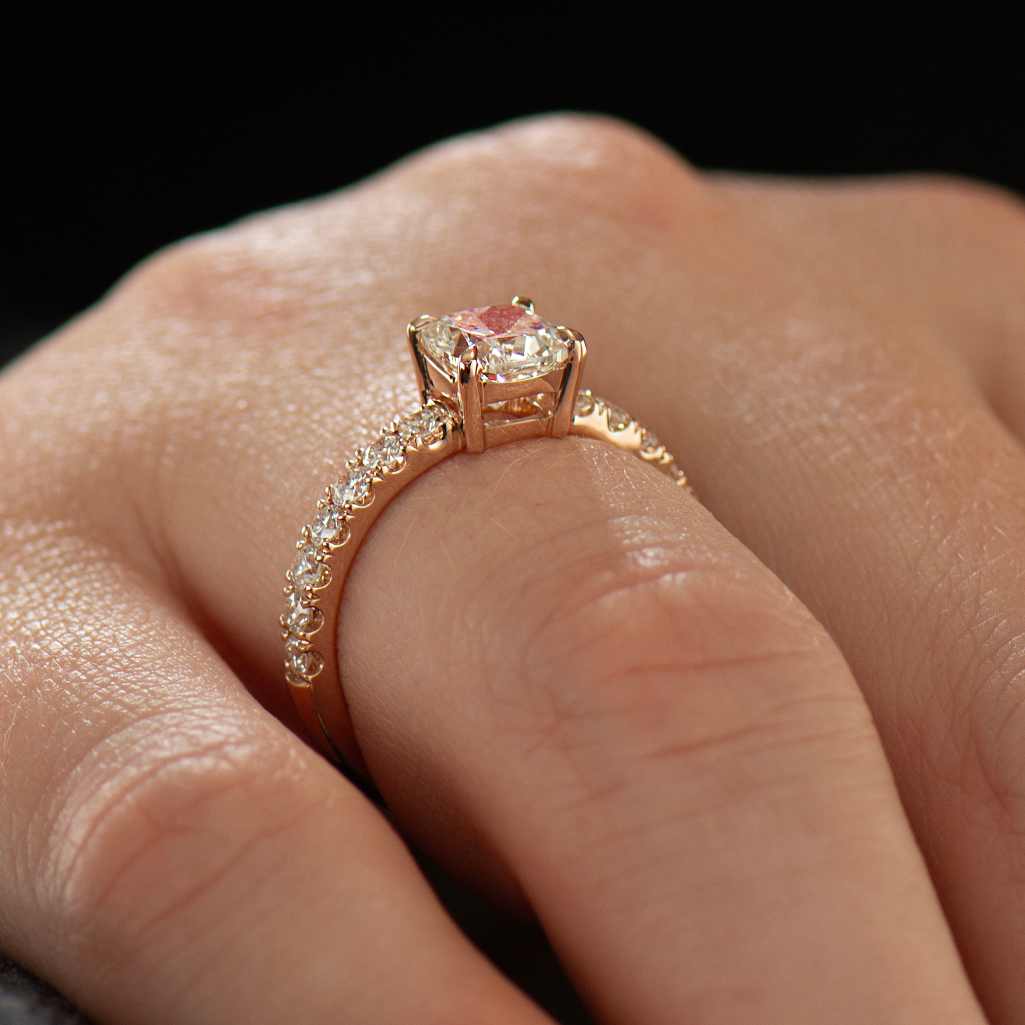 Squarish Cushion Engagement Ring