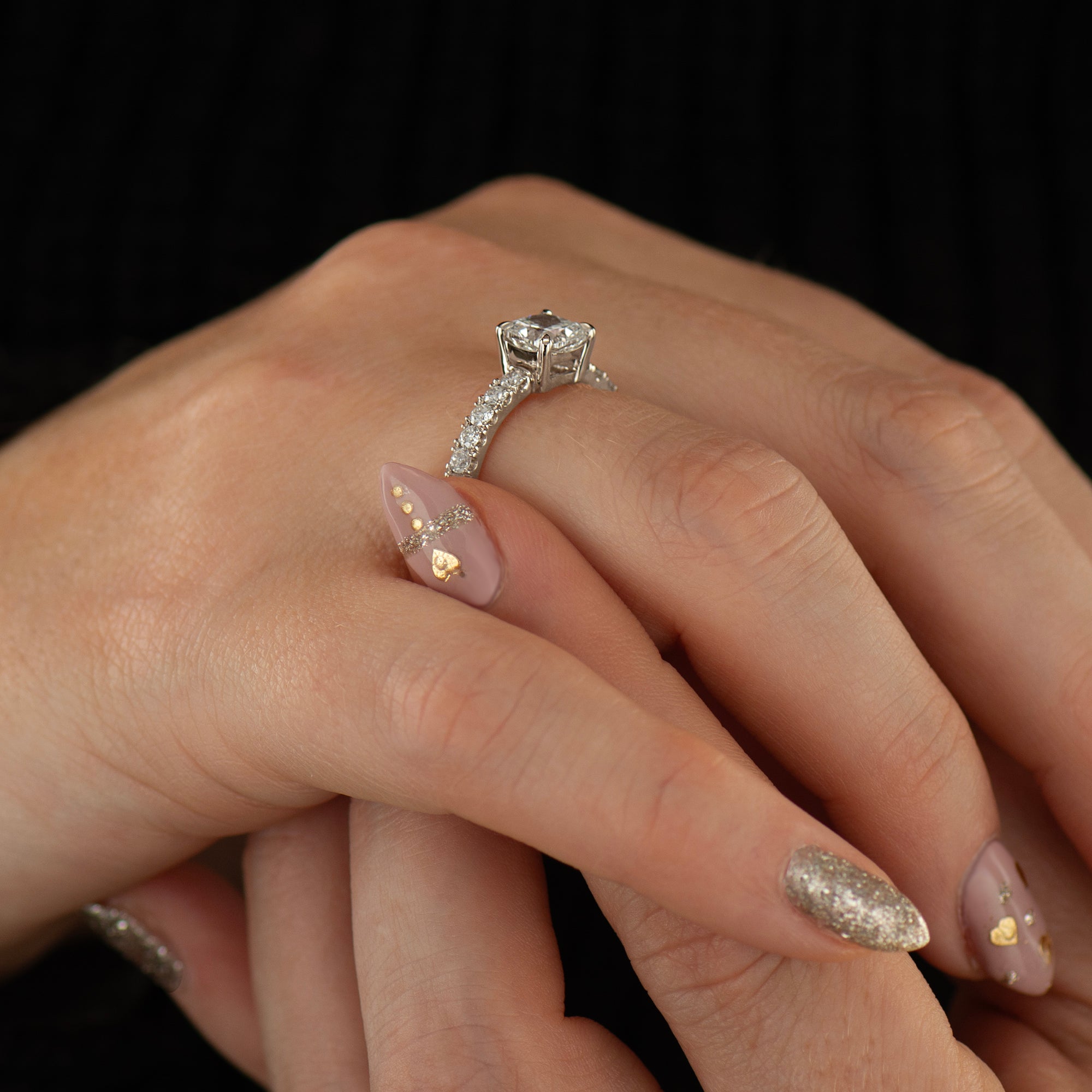 Squarish Cushion Engagement Ring