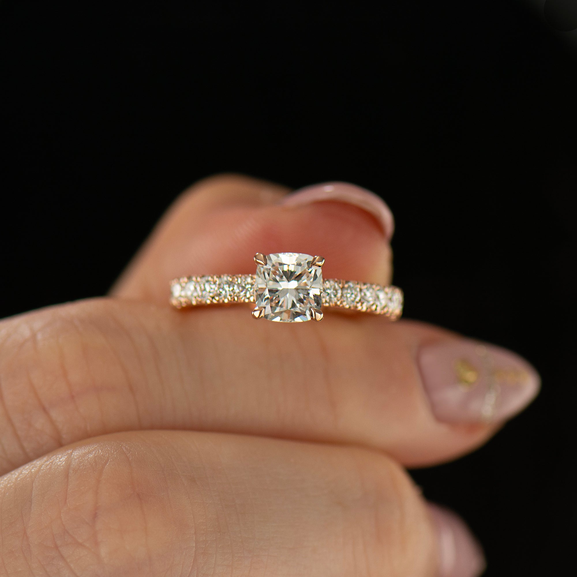 Squarish Cushion Engagement Ring