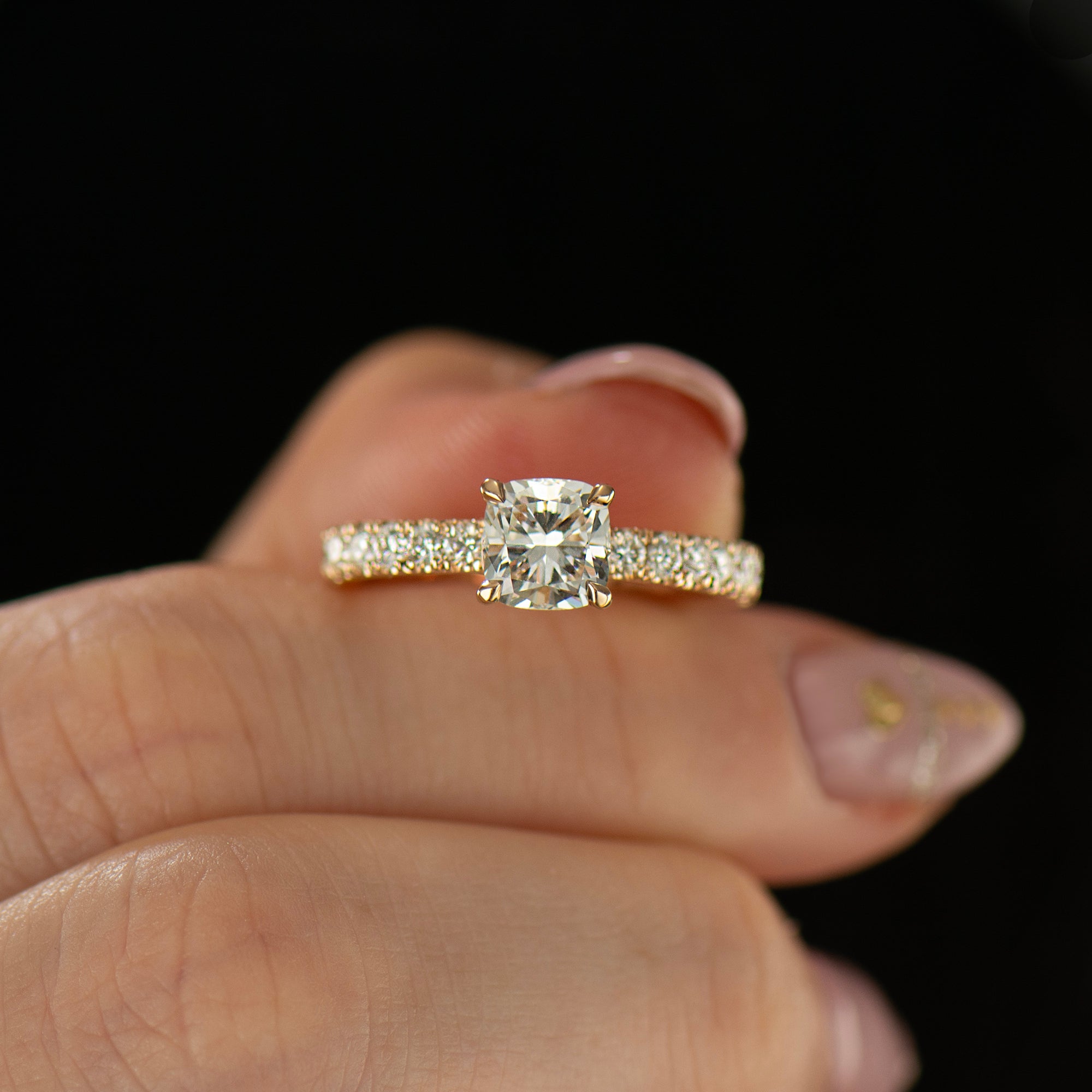 Squarish Cushion Engagement Ring