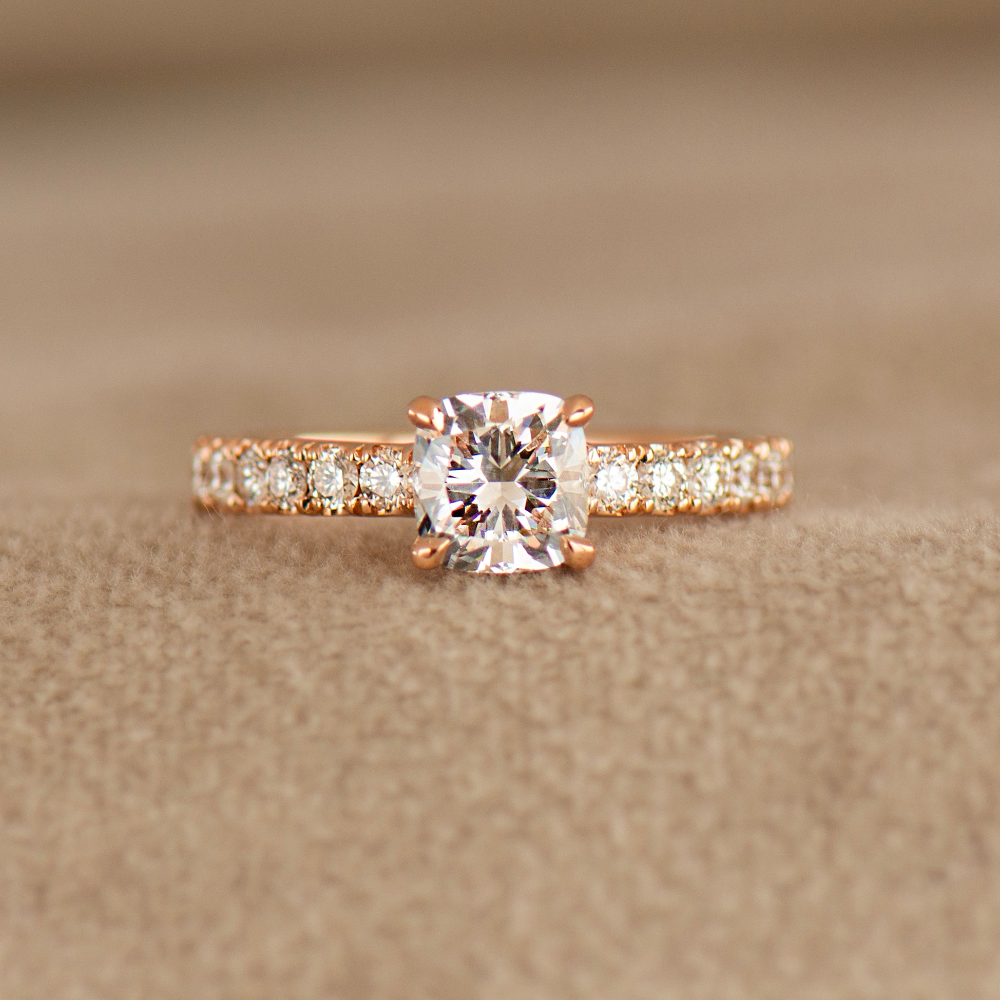 Squarish Cushion Engagement Ring