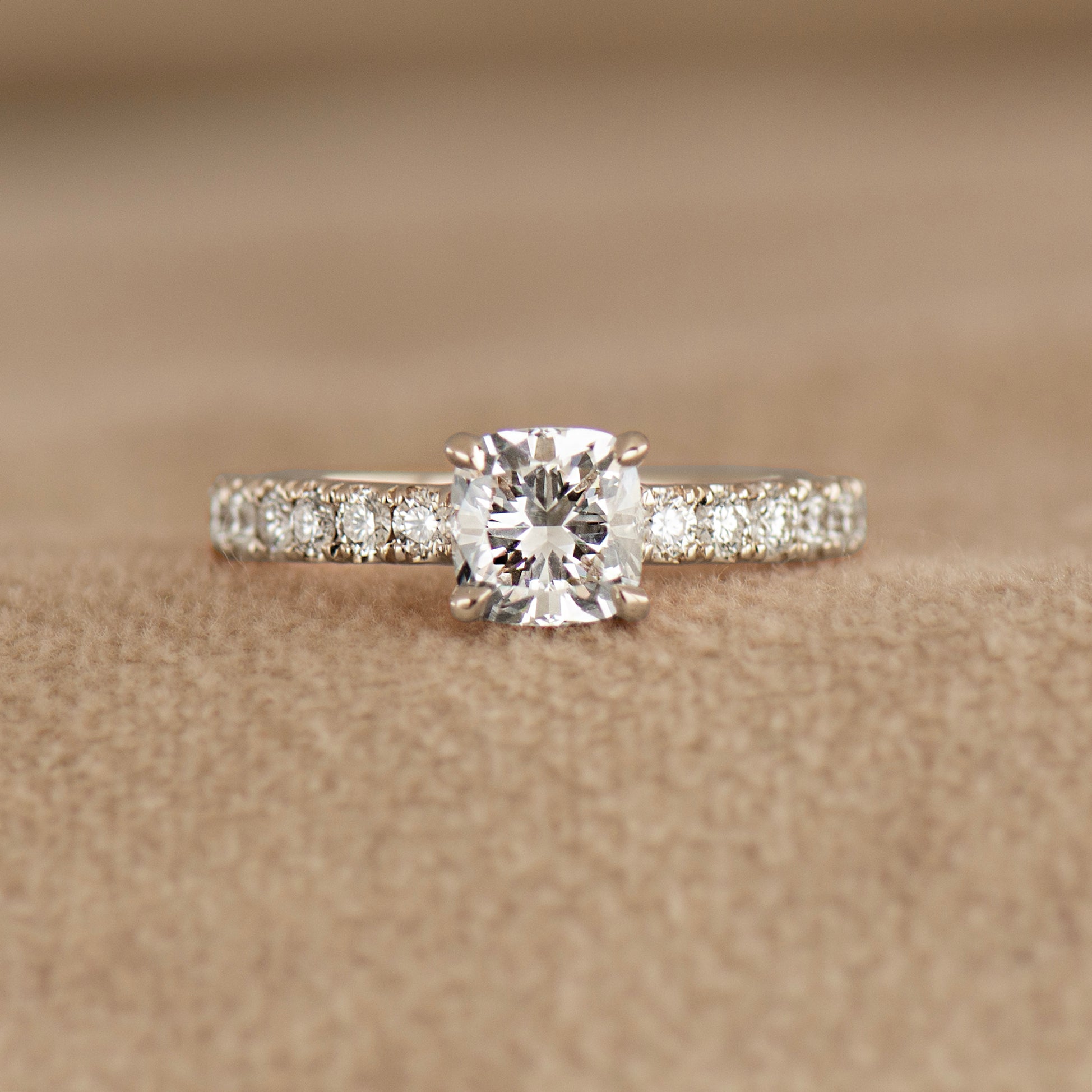 Squarish Cushion Engagement Ring