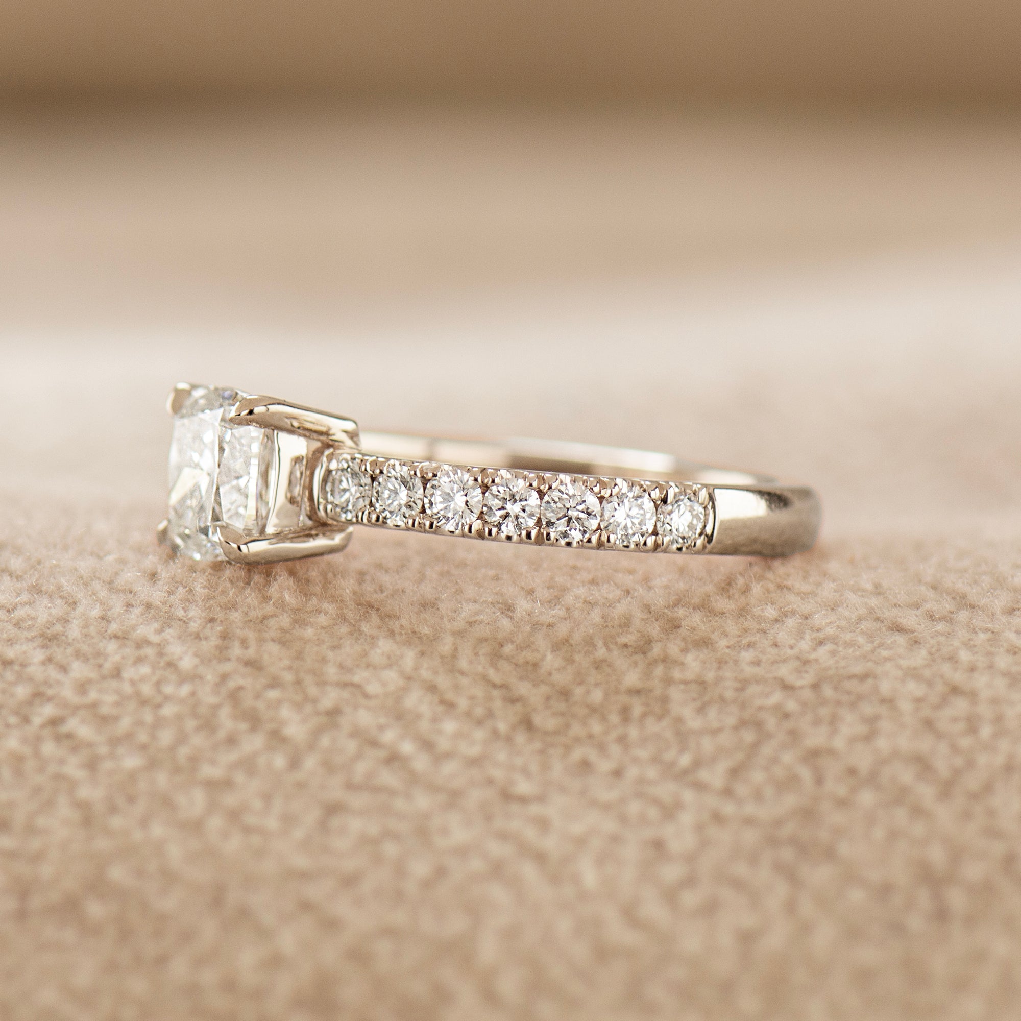 Squarish Cushion Engagement Ring