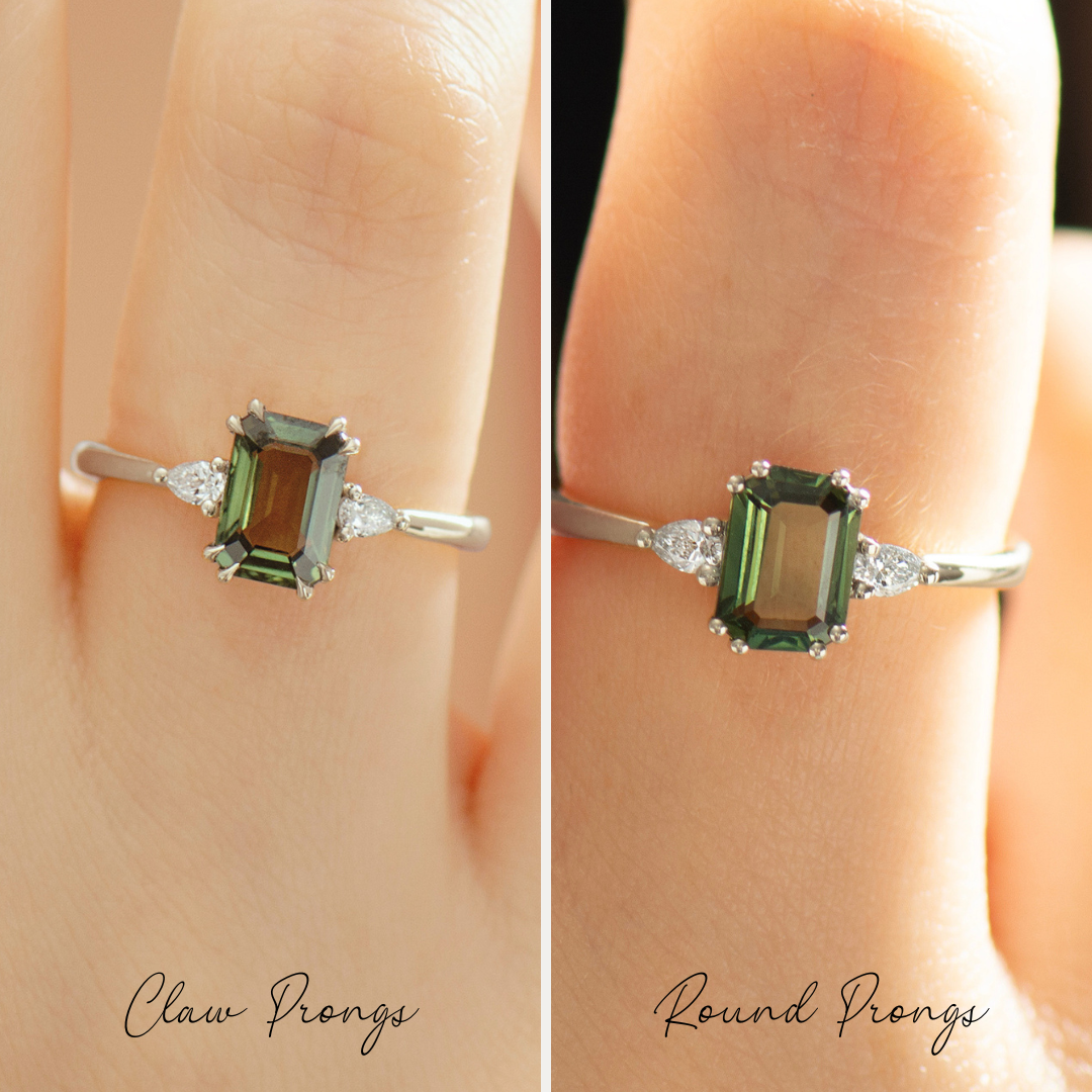 Emerald Green Sapphire Ring