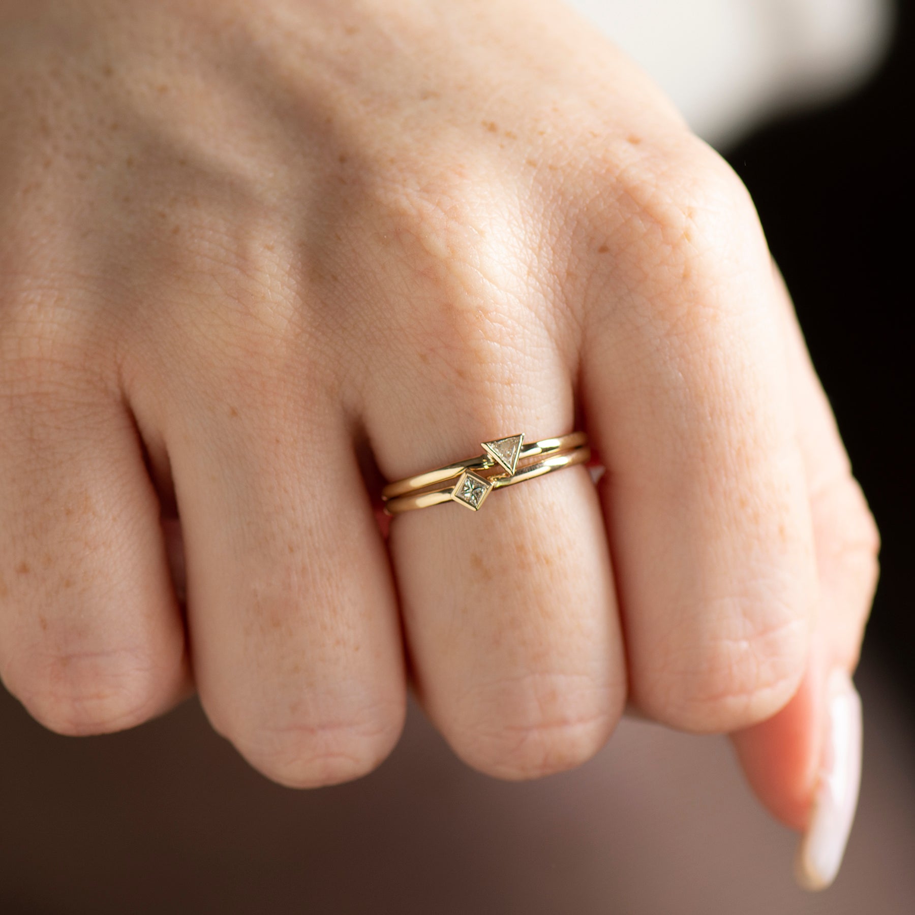 Triangle Diamond Ring