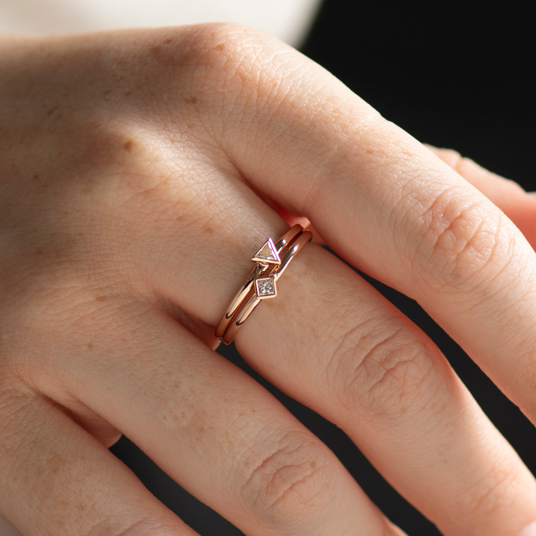 Triangle Diamond Ring
