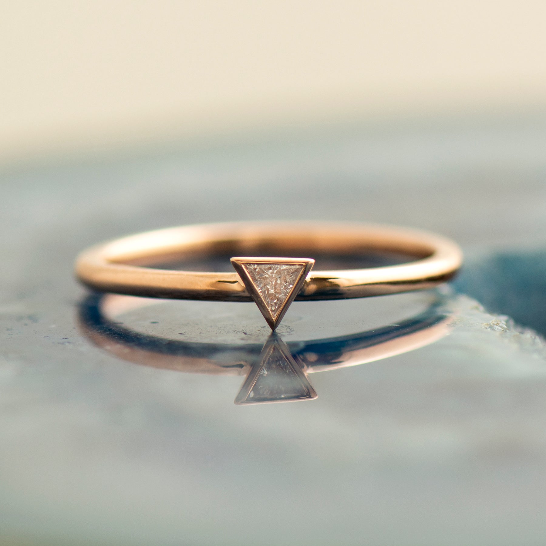 Triangle Diamond Ring